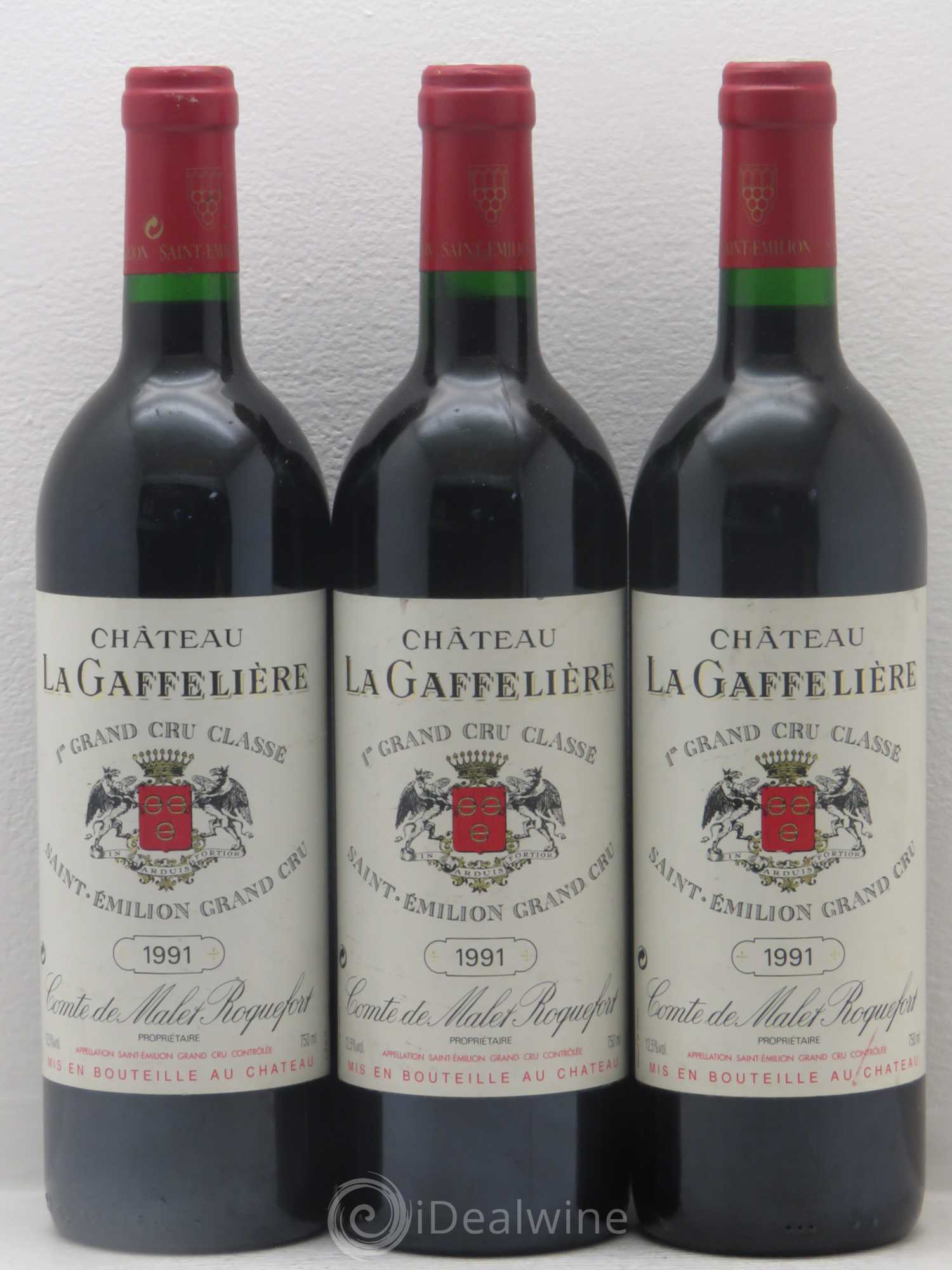 Château la Gaffelière 1er Grand Cru Classé B 1991 - Lot de 3 bouteilles - 0