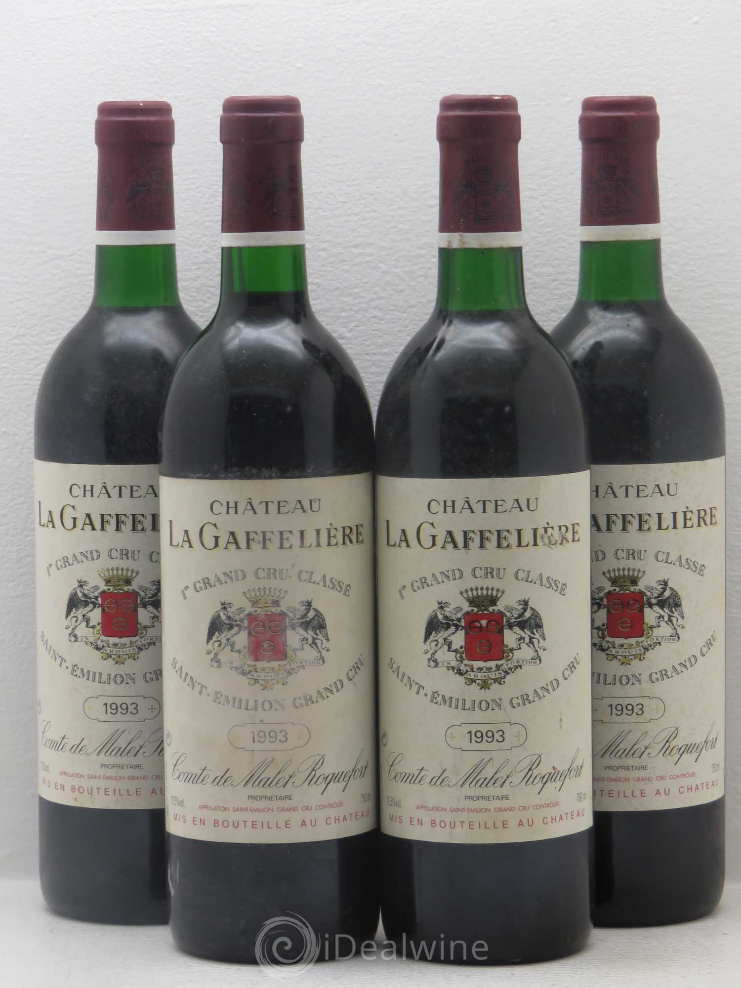 Château la Gaffelière 1er Grand Cru Classé B 1993 - Lot de 4 bouteilles - 0