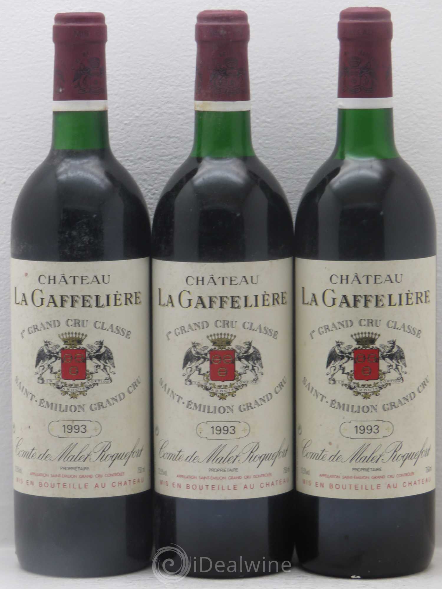 Château la Gaffelière 1er Grand Cru Classé B 1993 - Lot de 3 bouteilles - 0