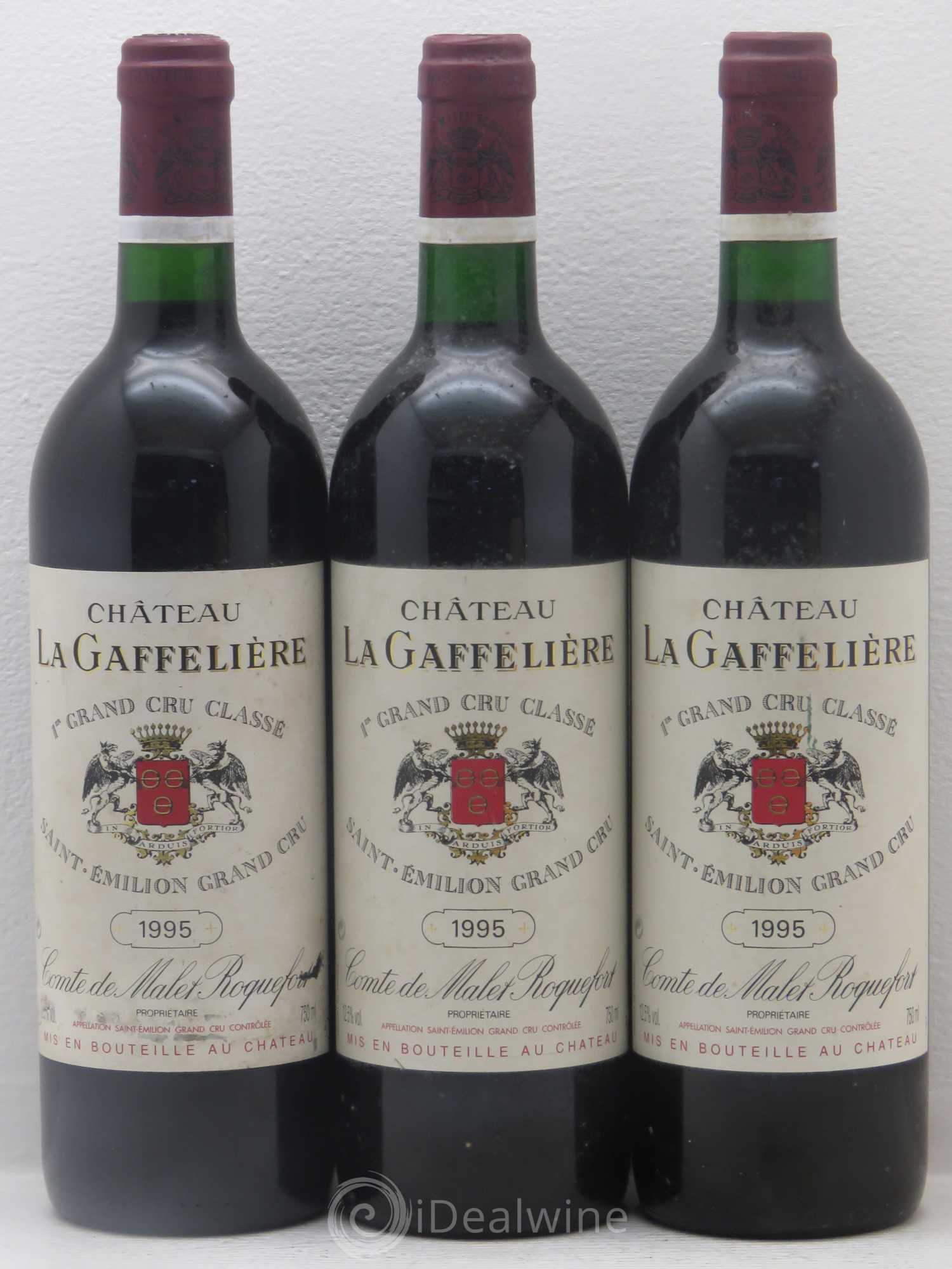Château la Gaffelière 1er Grand Cru Classé B 1995 - Lot de 3 bouteilles - 0