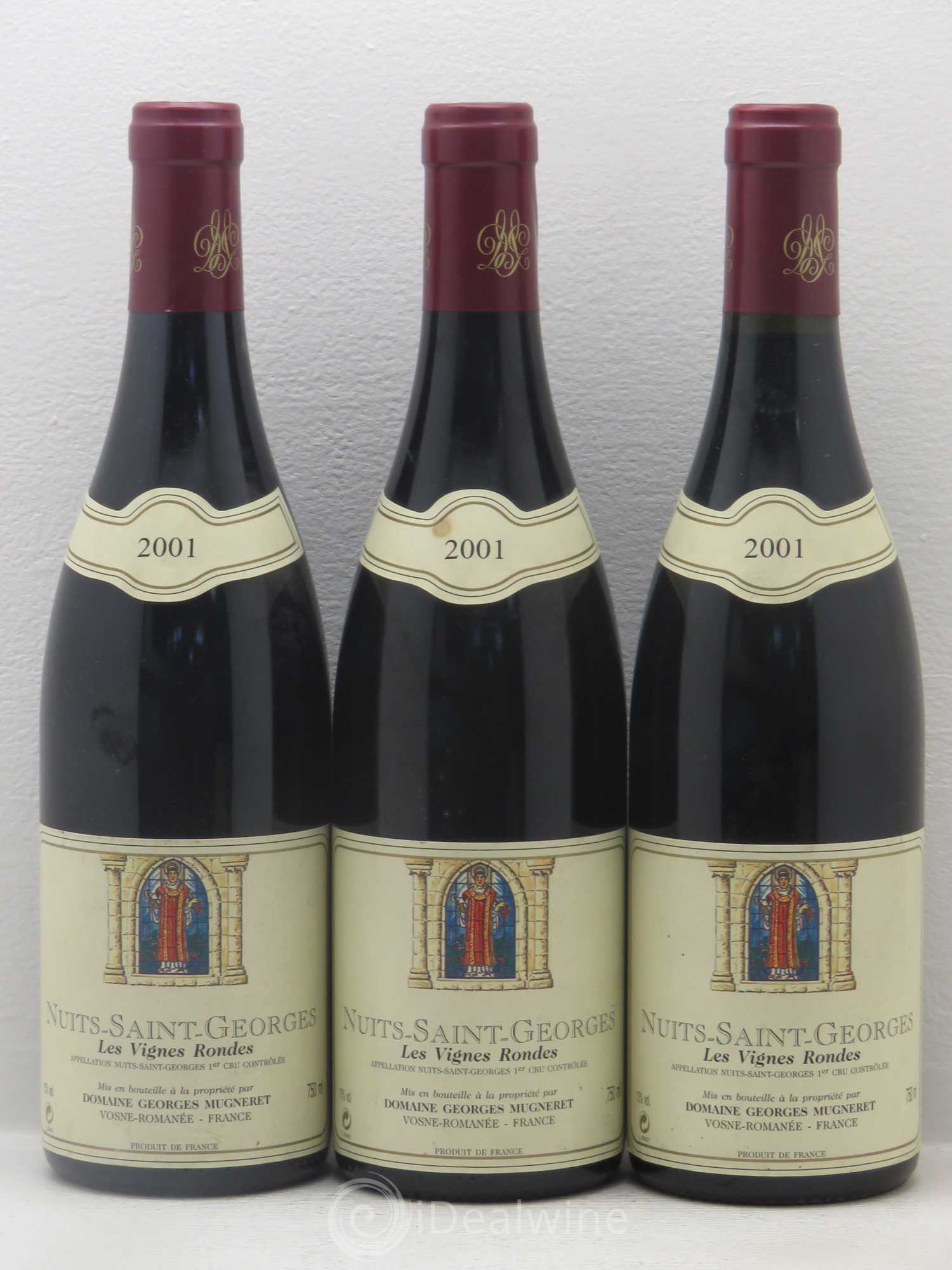 Nuits-Saint-Georges 1er Cru Les Vignes Rondes Georges Mugneret (Domaine) 2001 - Lot de 3 bouteilles - 0