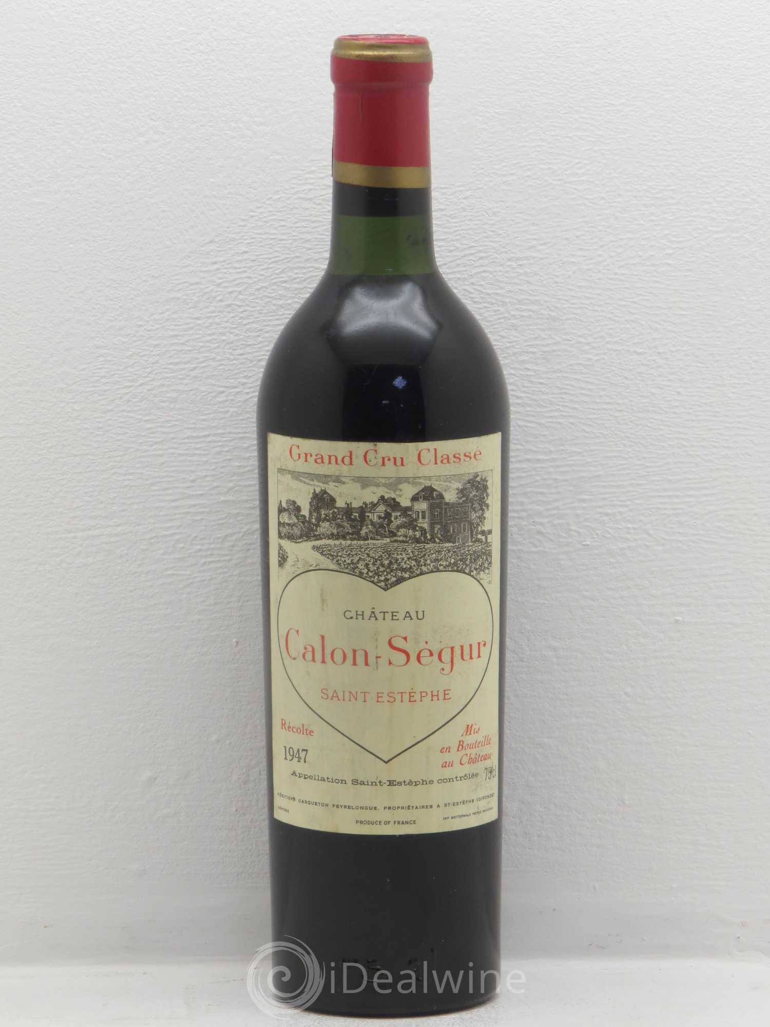 Château Calon Ségur 3ème Grand Cru Classé 1947 - Lot de 1 bouteille - 0