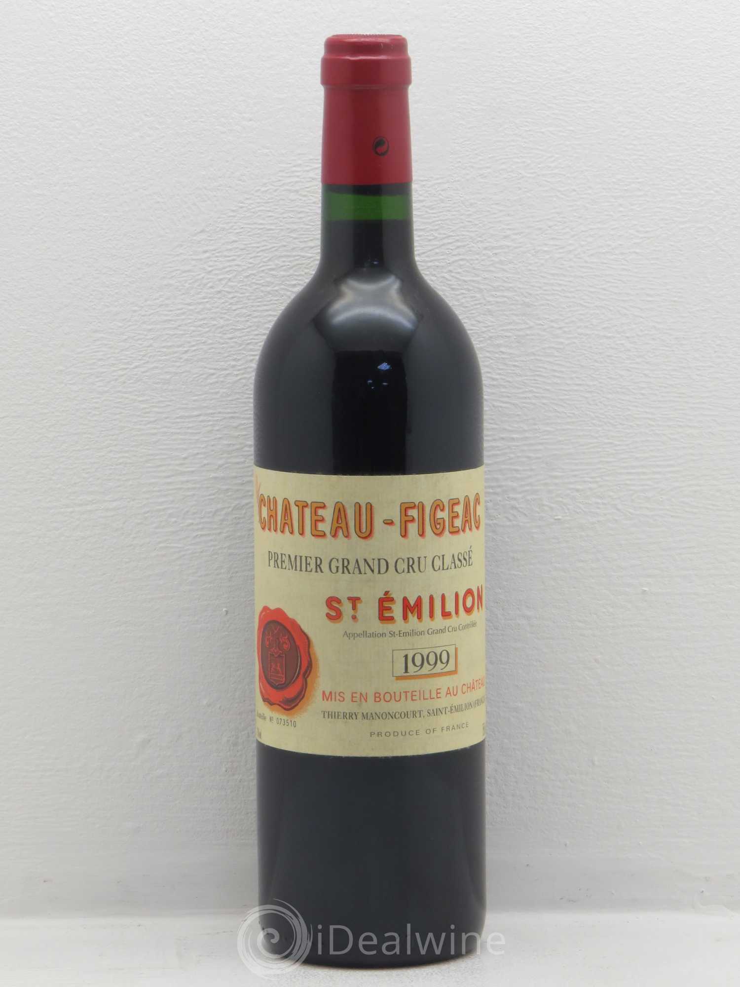 Château Figeac 1er Grand Cru Classé A 1999 - Lot de 1 bouteille - 0