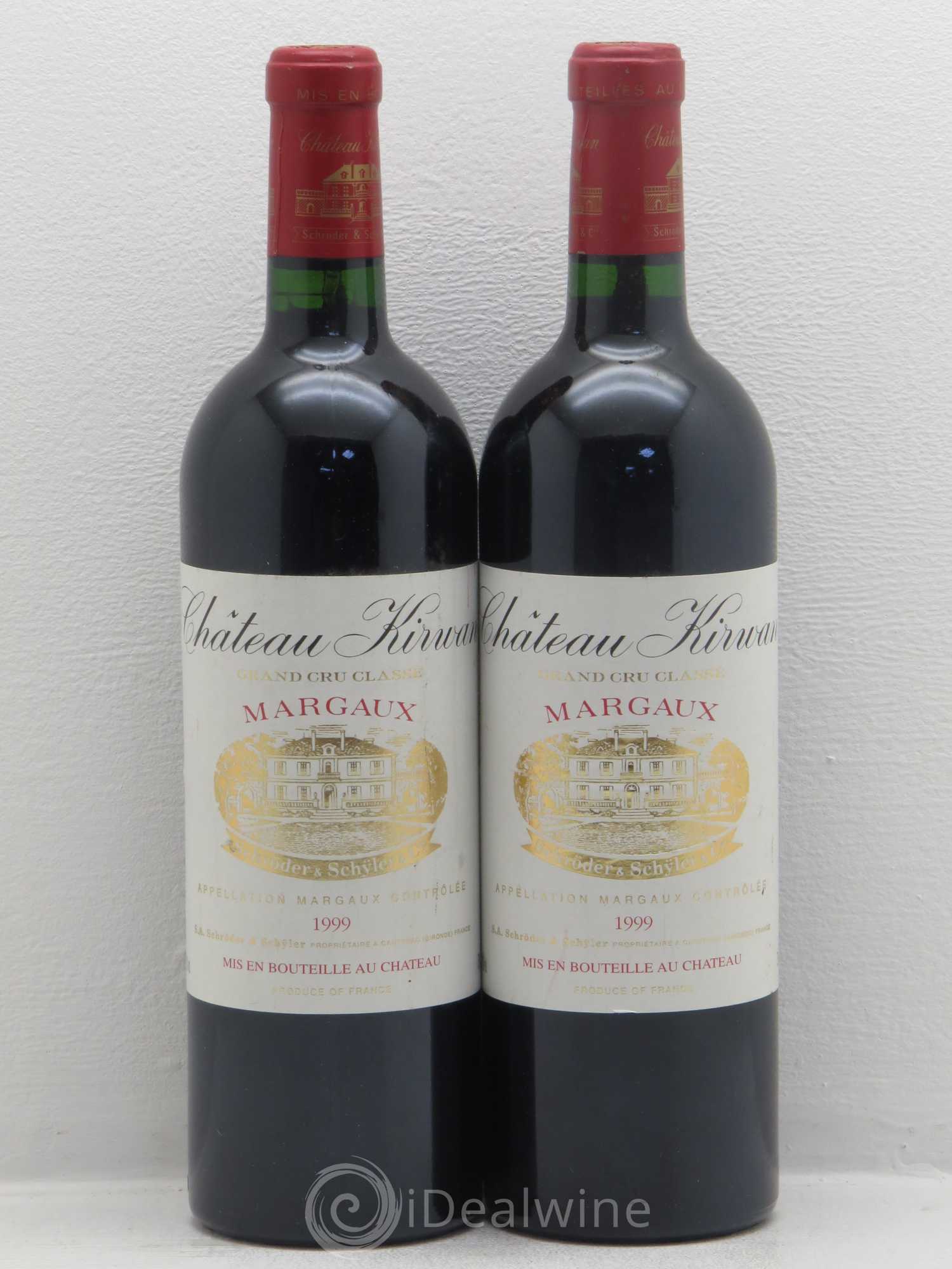 Château Kirwan 3ème Grand Cru Classé 1999 - Lot de 2 bouteilles - 0