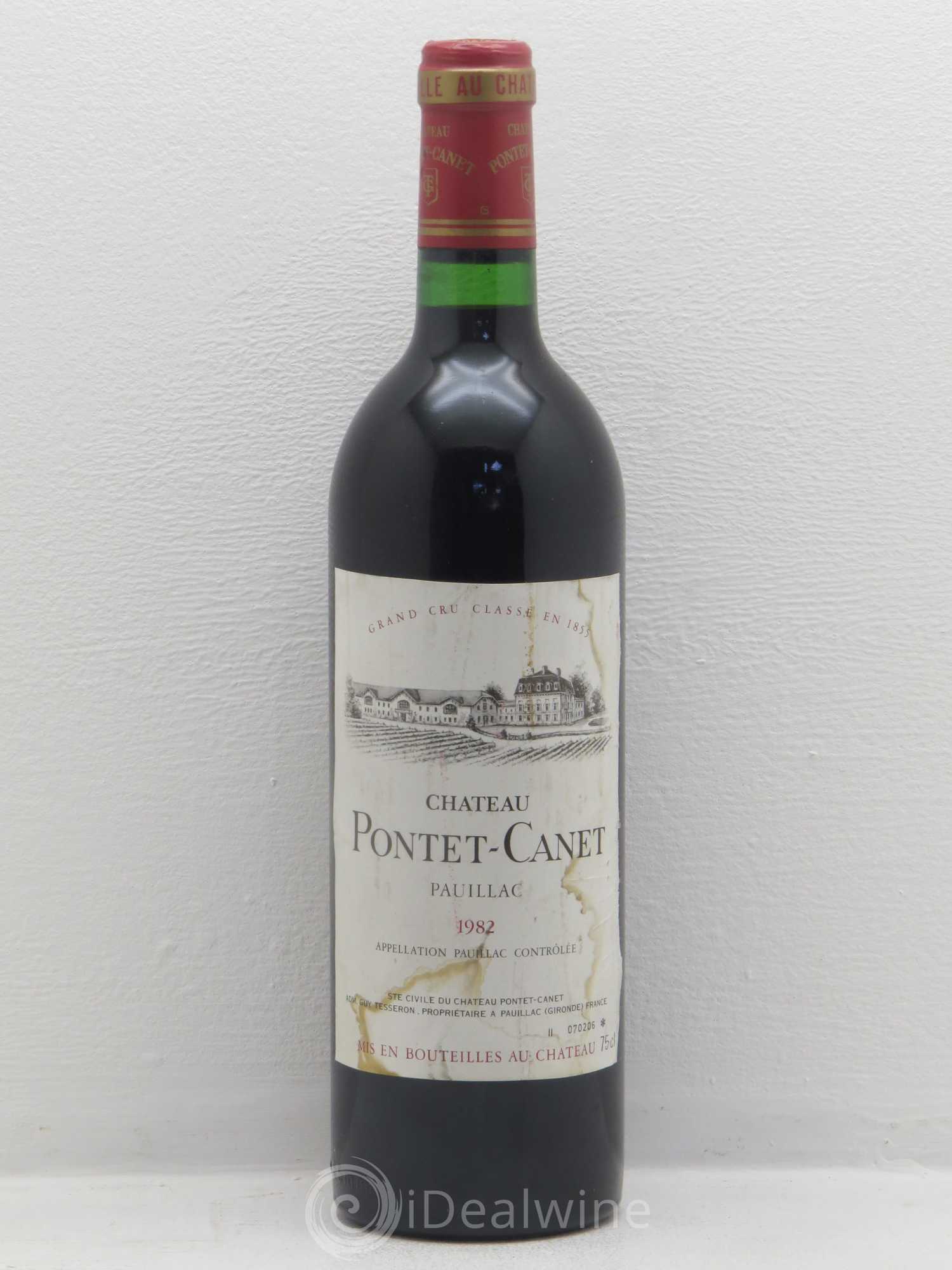 Château Pontet Canet 5ème Grand Cru Classé 1982 - Lot de 1 bouteille - 0