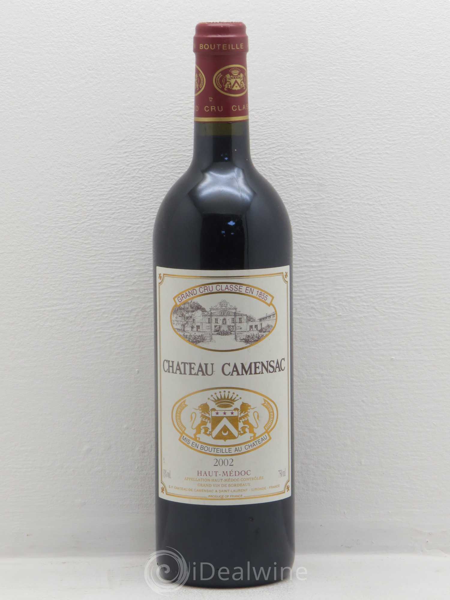 Château Camensac 5ème Grand Cru Classé 2002 - Lot de 1 bouteille - 0