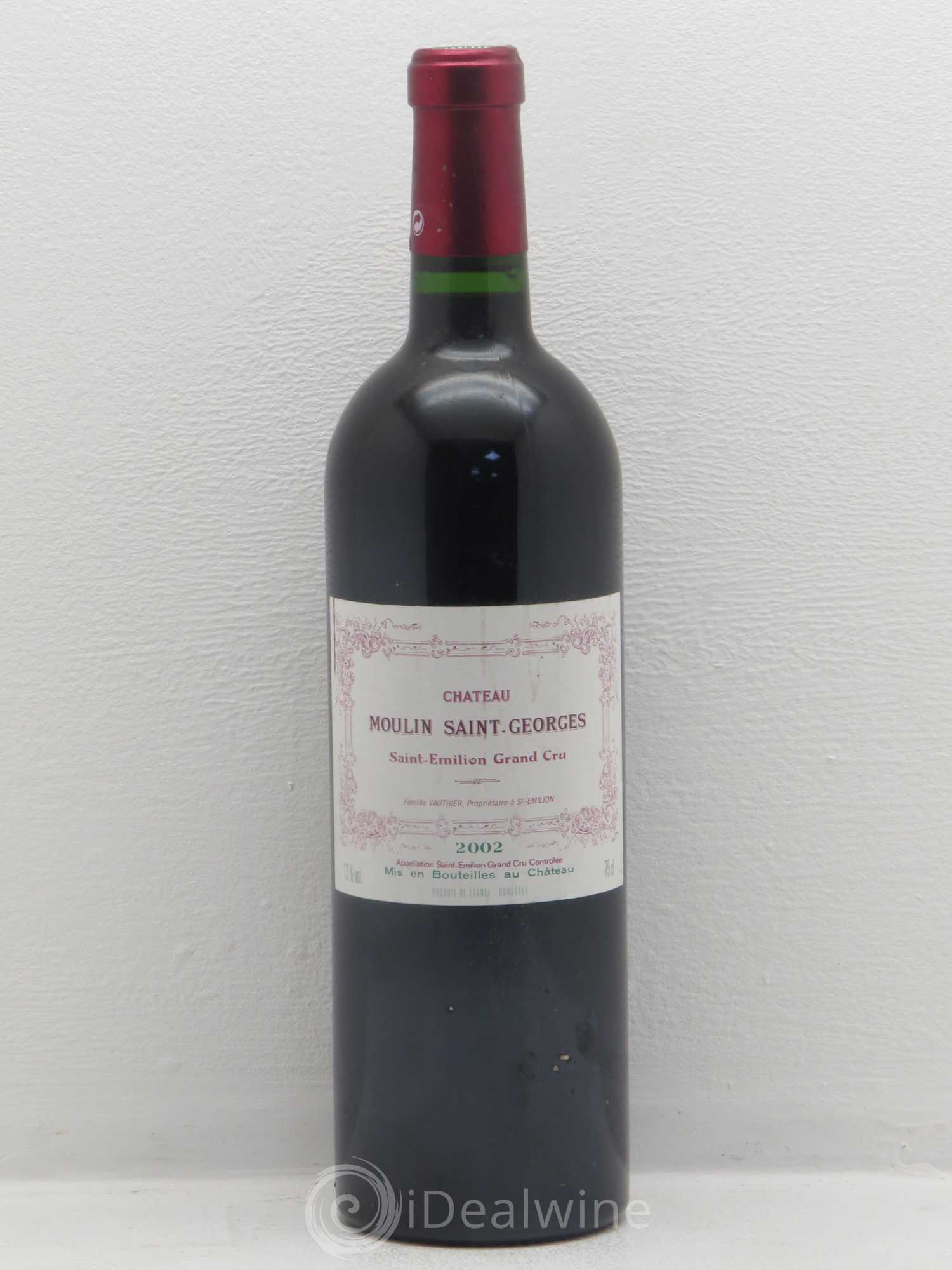 Château Moulin Saint Georges 2002 - Lot de 1 bouteille - 0