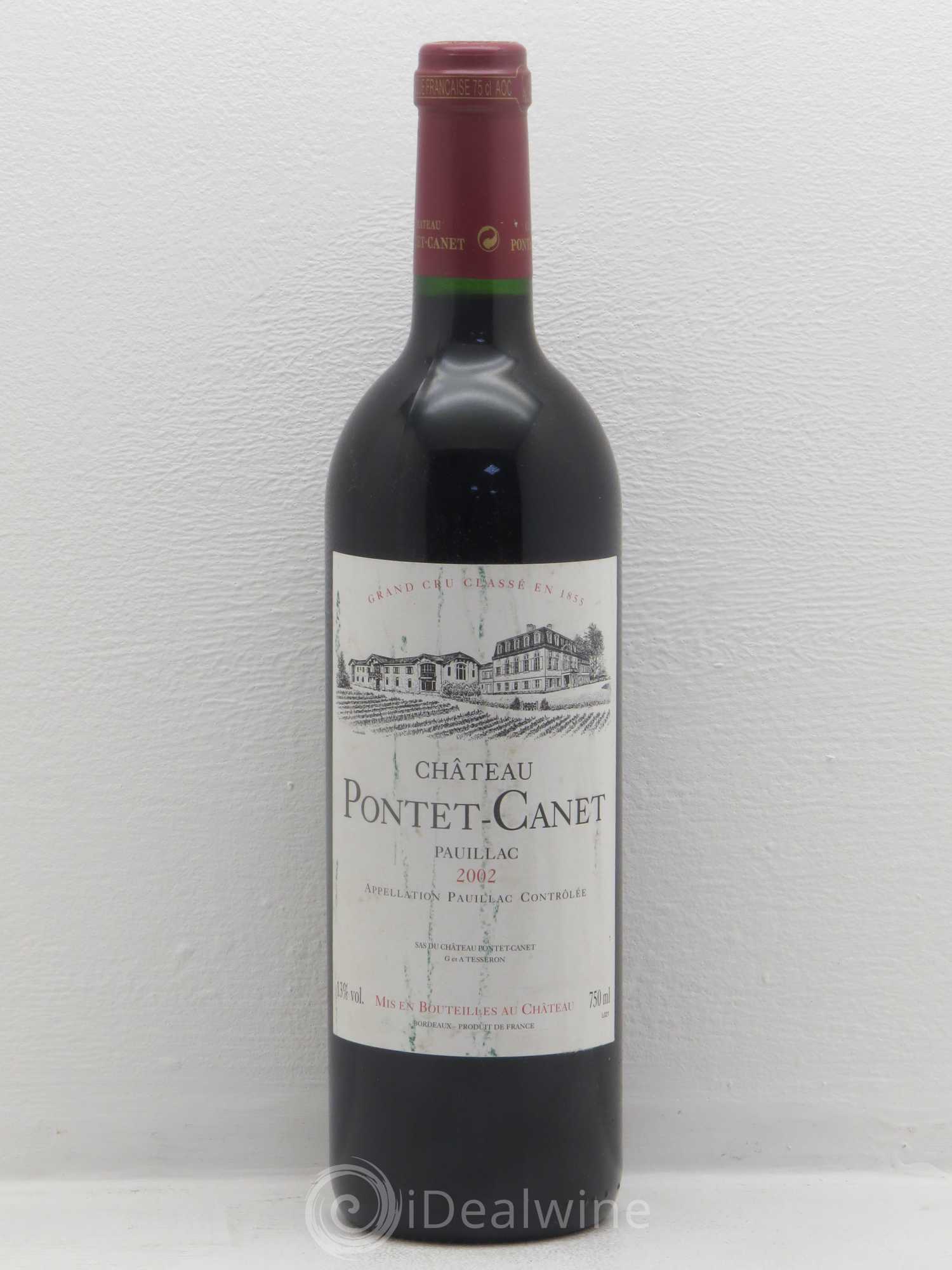 Château Pontet Canet 5ème Grand Cru Classé 2002 - Lot de 1 bouteille - 0