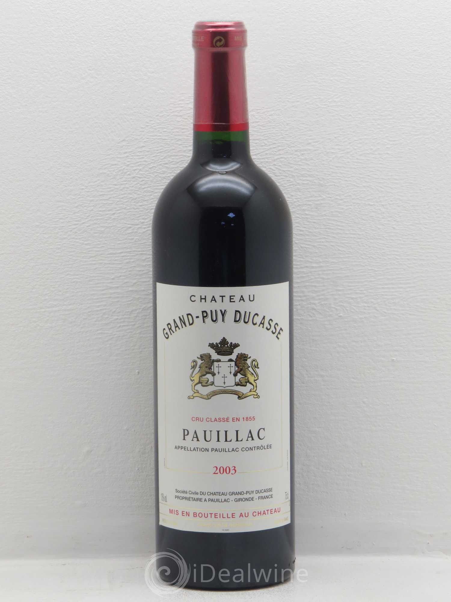 Château Grand Puy Ducasse 5ème Grand Cru Classé 2003 - Lot de 1 bouteille - 0