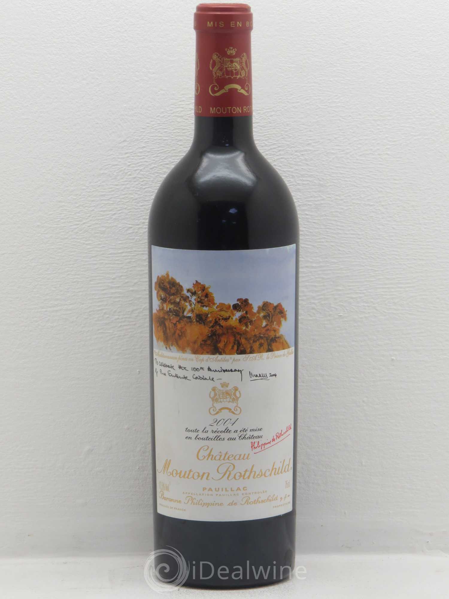 Château Mouton Rothschild 1er Grand Cru Classé 2004 - Lot de 1 bouteille - 0