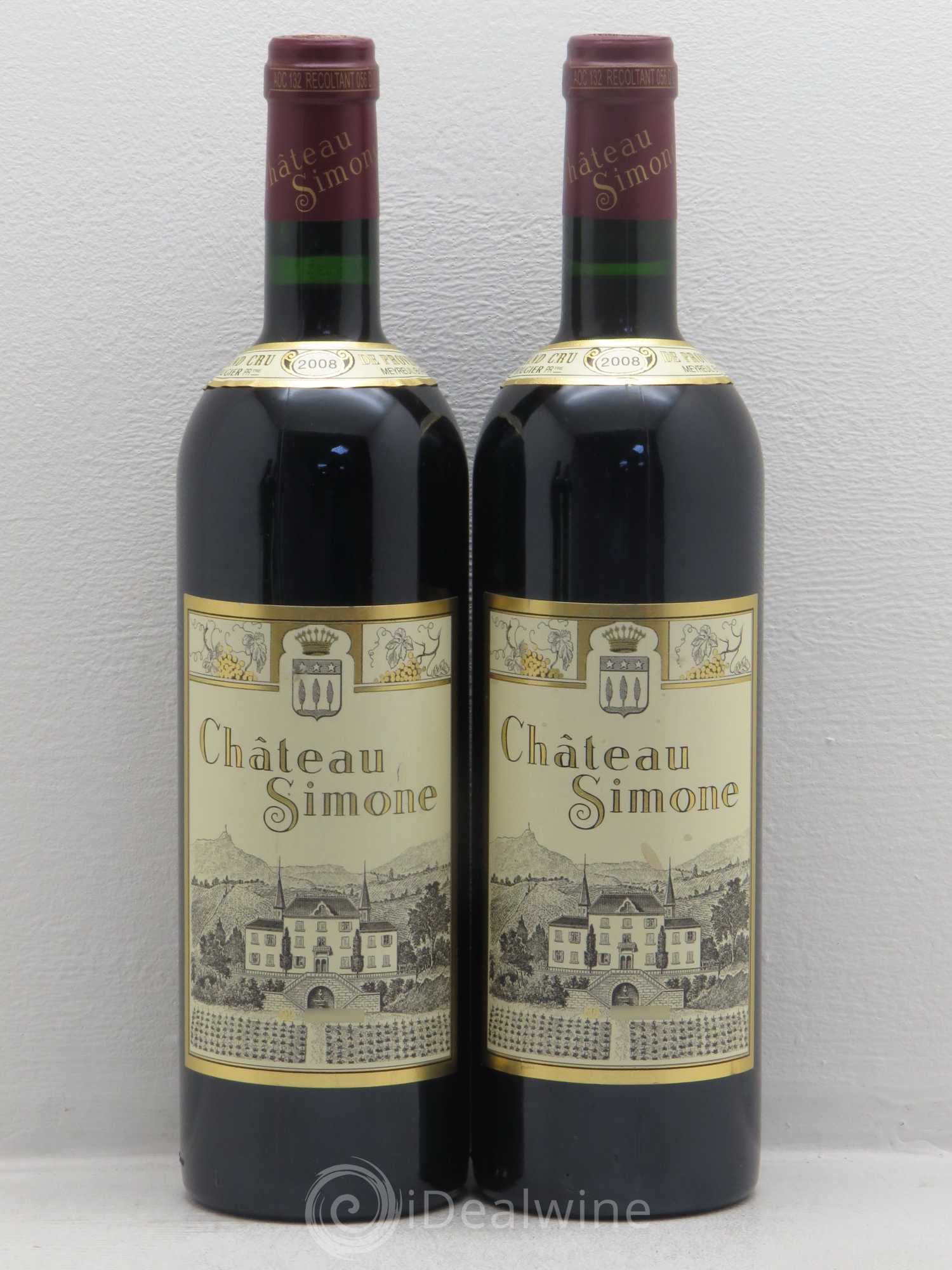 Palette Château Simone Famille Rougier 2008 - Lot de 4 bouteilles - 1