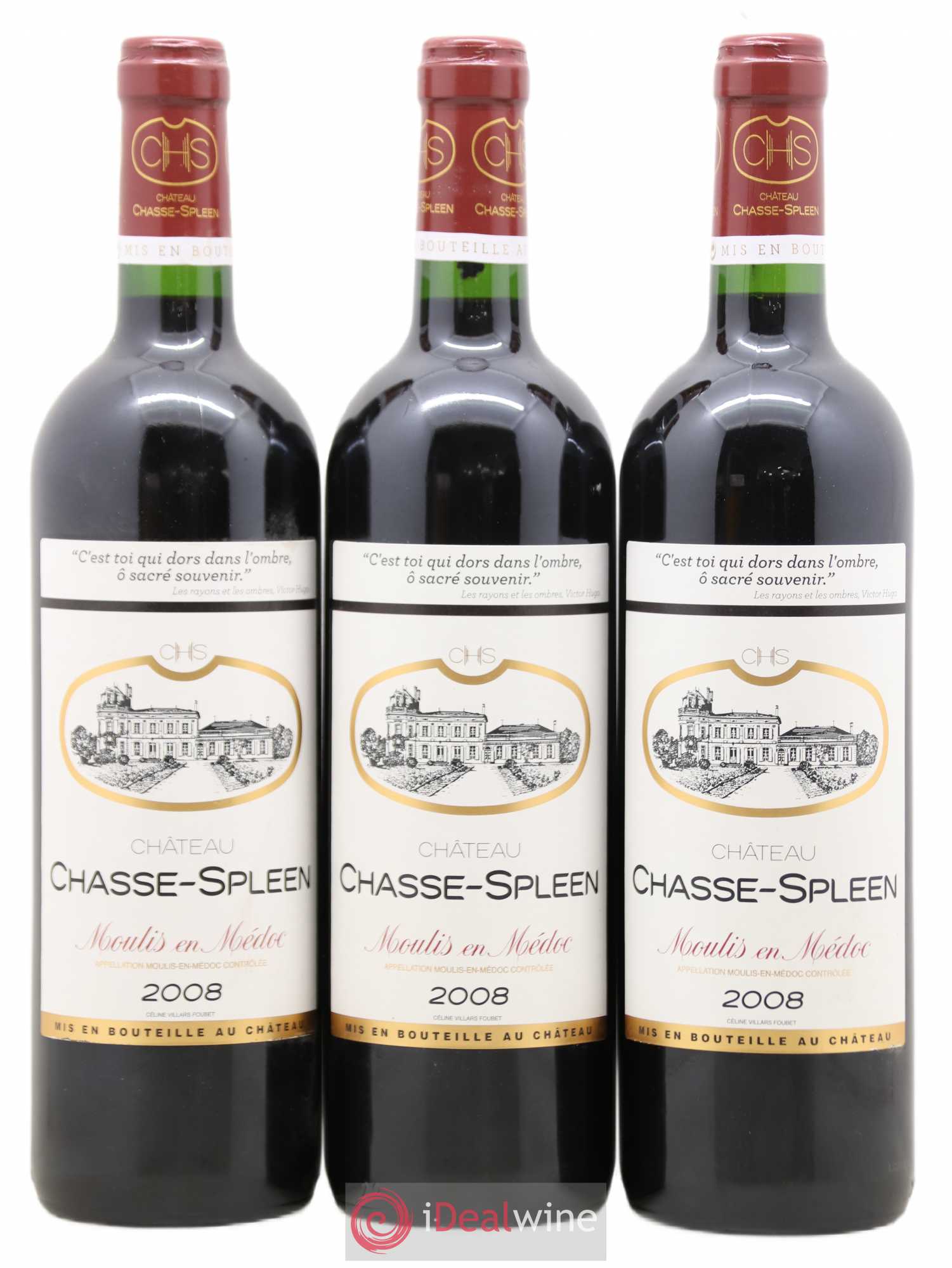 Château Chasse Spleen 2008 - Lot de 6 bouteilles - 1