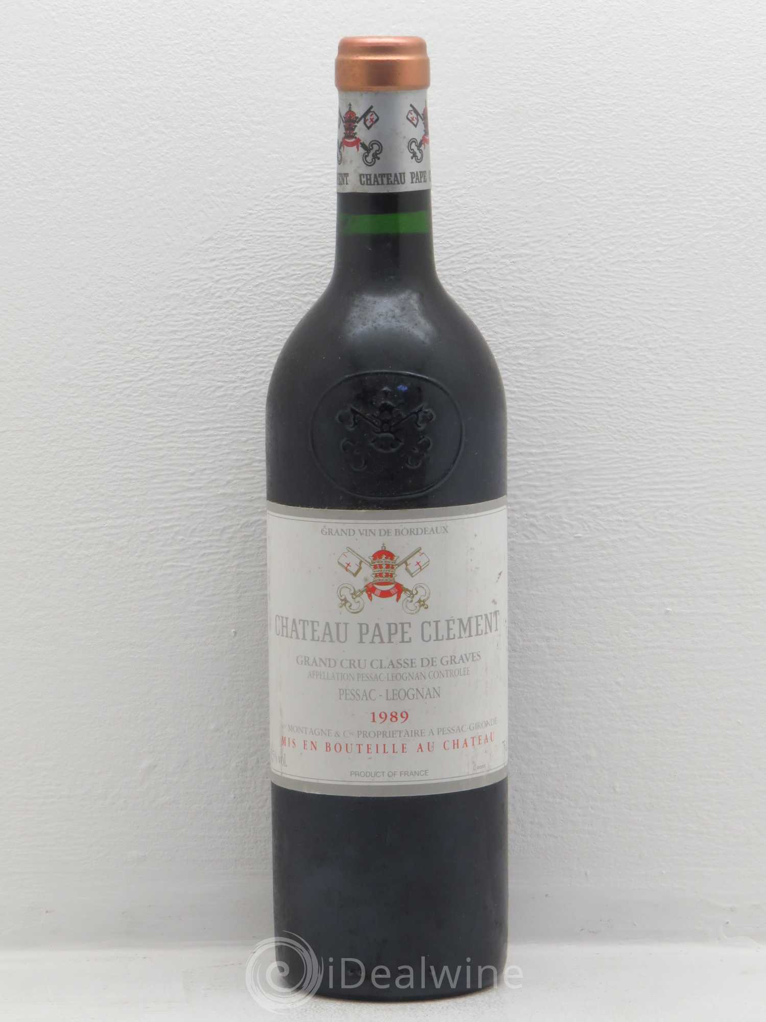 Château Pape Clément Cru Classé de Graves 1989 - Lot de 1 bouteille - 0