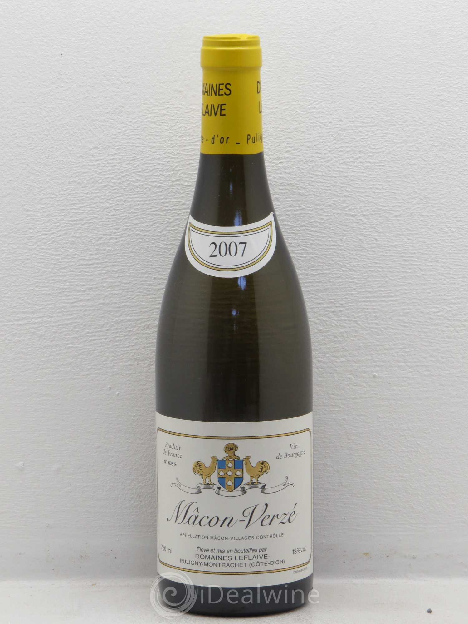 Mâcon Verzé Leflaive (Domaine) 2007 - Lot de 1 bouteille - 0