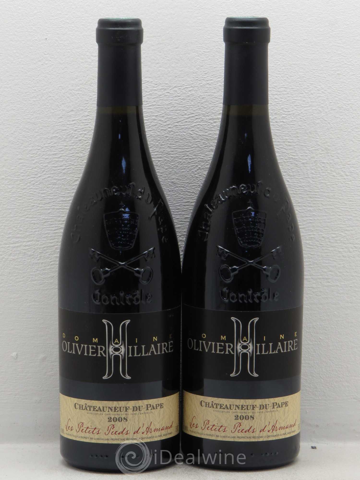 Châteauneuf-du-Pape Les Petits Pieds DArmand Domaine Saint Hillaire 2008 - Posten von 2 Flaschen - 0