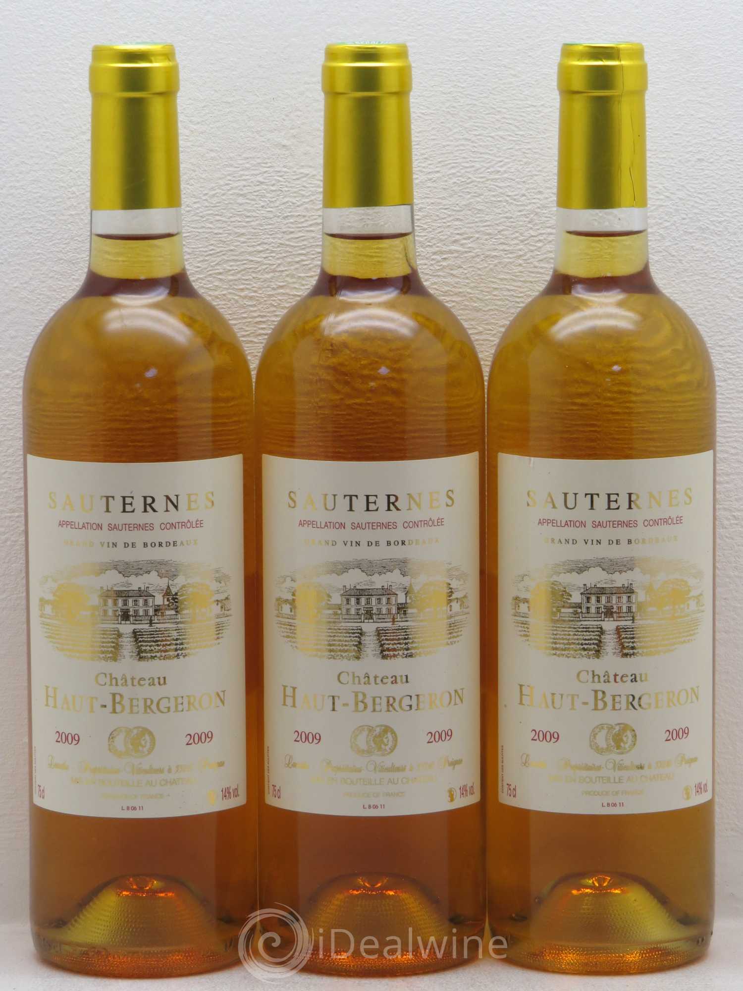 Château Haut-Bergeron 2009 - Lotto di 3 bottiglie - 0