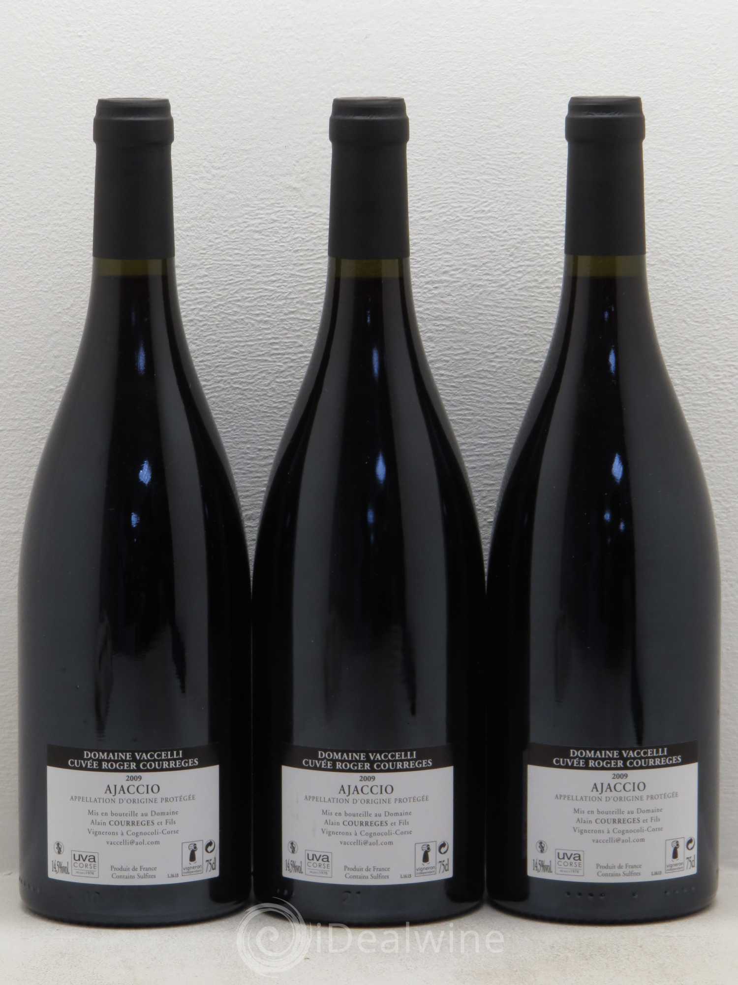 Ajaccio Cuvée Roger Courreges Domaine Vaccelli 2009 - Posten von 3 Flaschen - 1