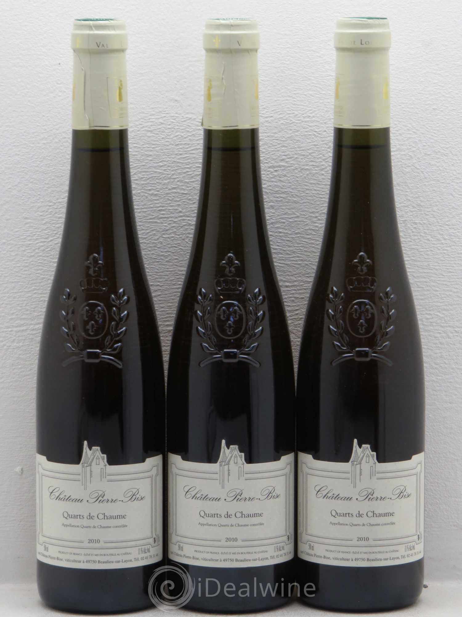 Quarts de Chaume Château Pierre-Bise (50cl) 2010 - Lotto di 3 bottiglie - 0