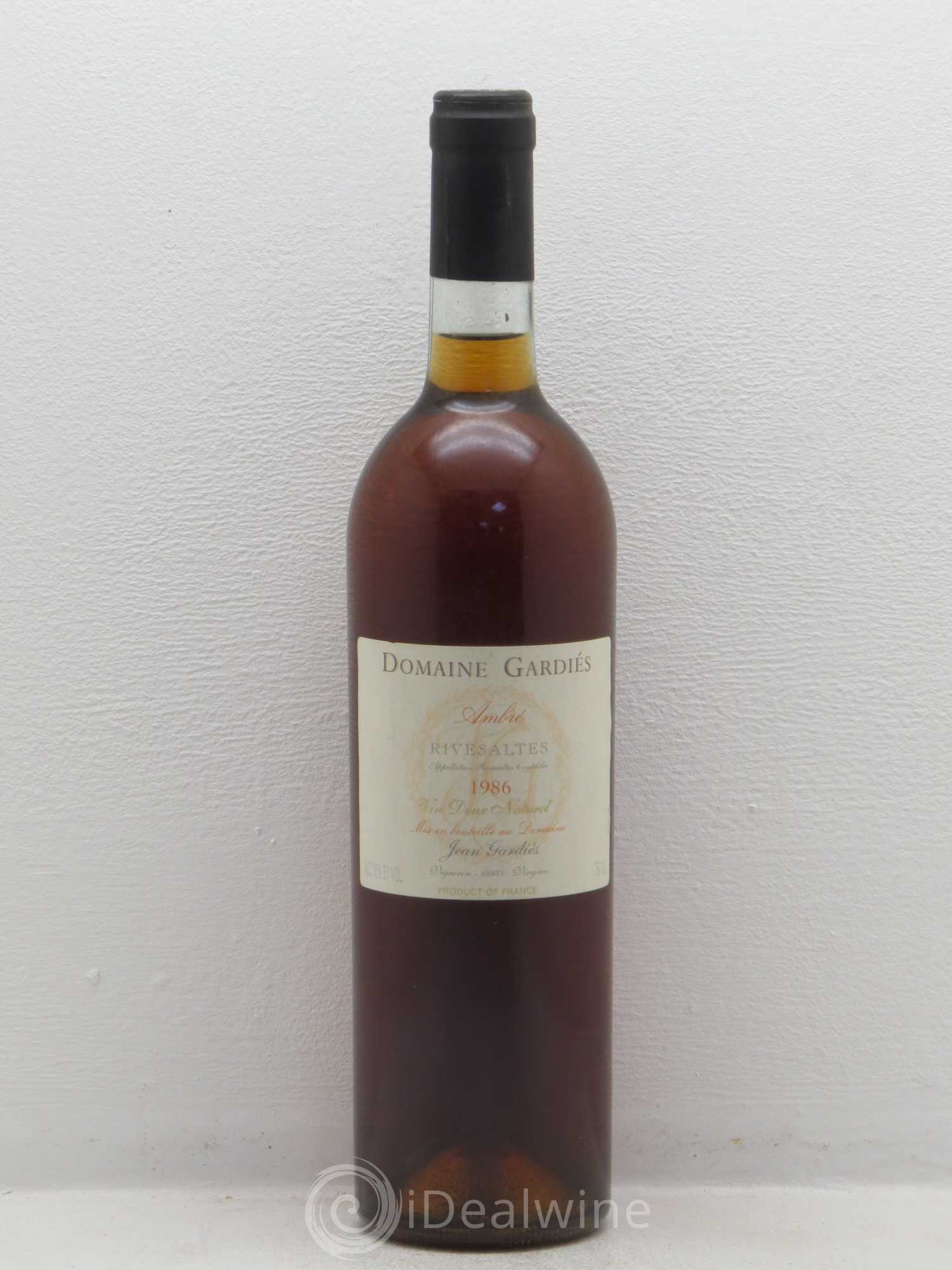 Rivesaltes Domaine Gardies 1986 - Posten von 1 Flasche - 0