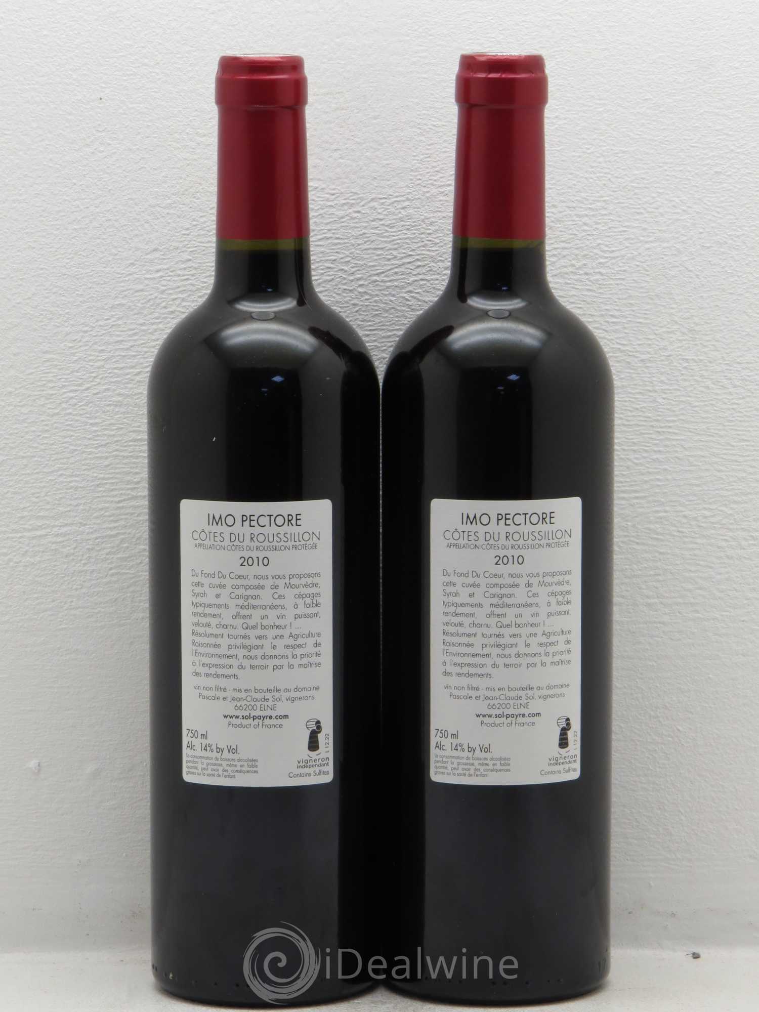 Côtes du Roussillon Imo Pectore Domaine Sol-Payre 2010 - Posten von 2 Flaschen - 1