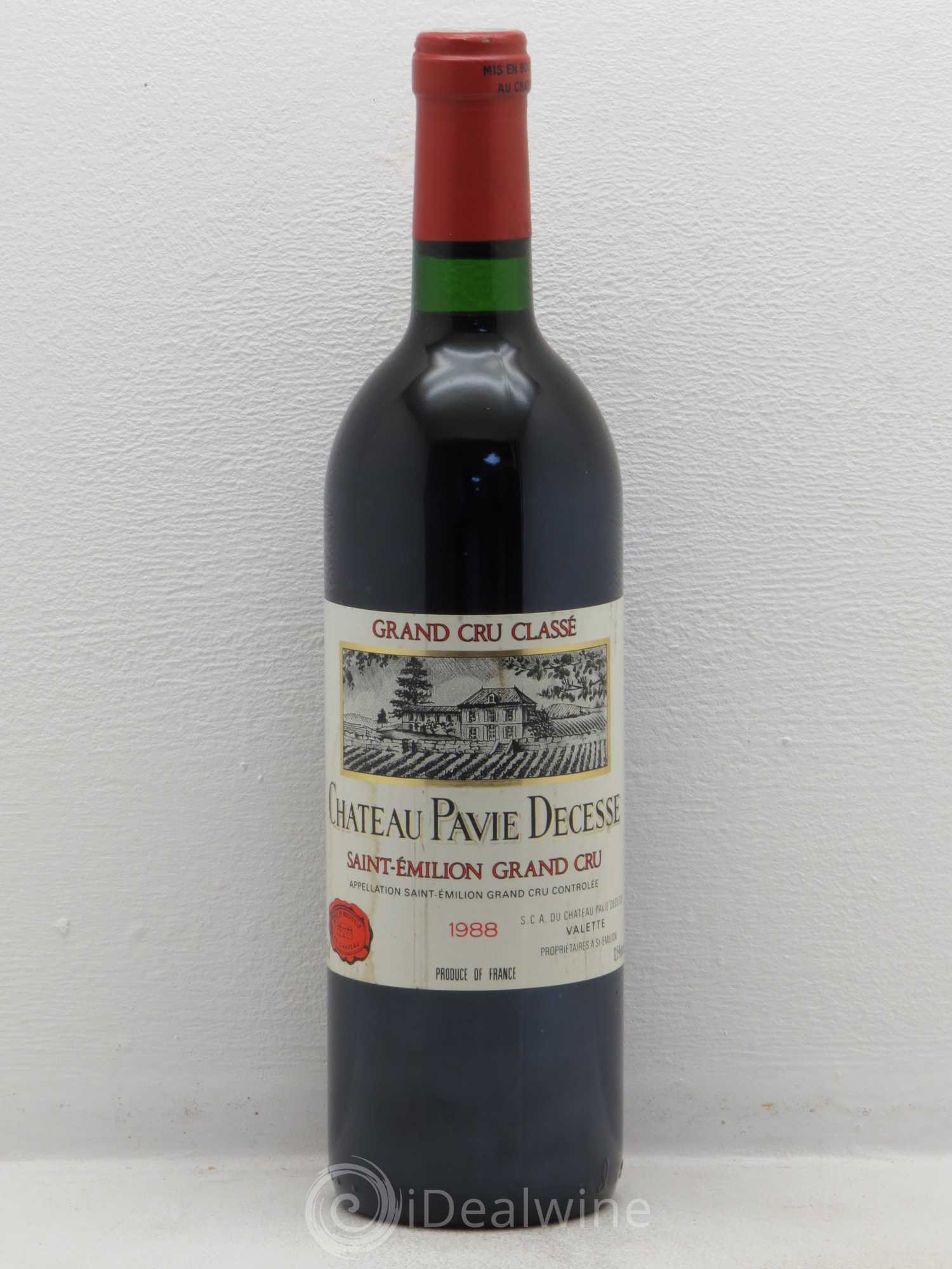 Château Pavie Decesse Grand Cru Classé 1988 - Lot de 1 bouteille - 0