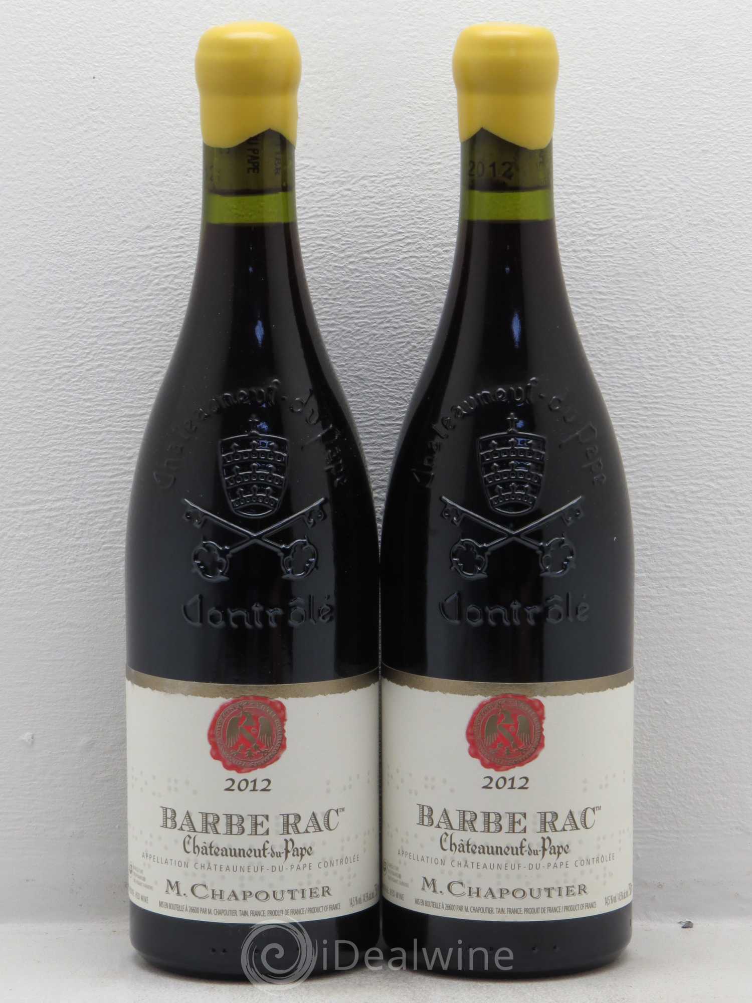 Châteauneuf-du-Pape Barbe Rac Chapoutier 2012 - Posten von 2 Flaschen - 0