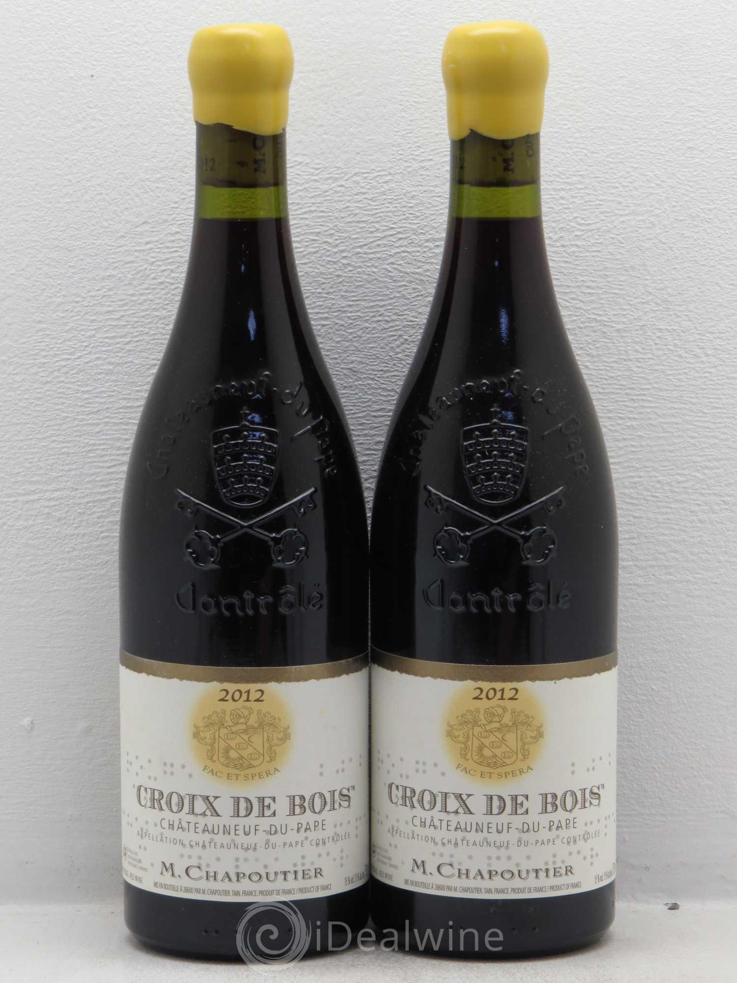 Châteauneuf-du-Pape Croix de Bois Chapoutier 2012 - Lot de 2 bouteilles - 0
