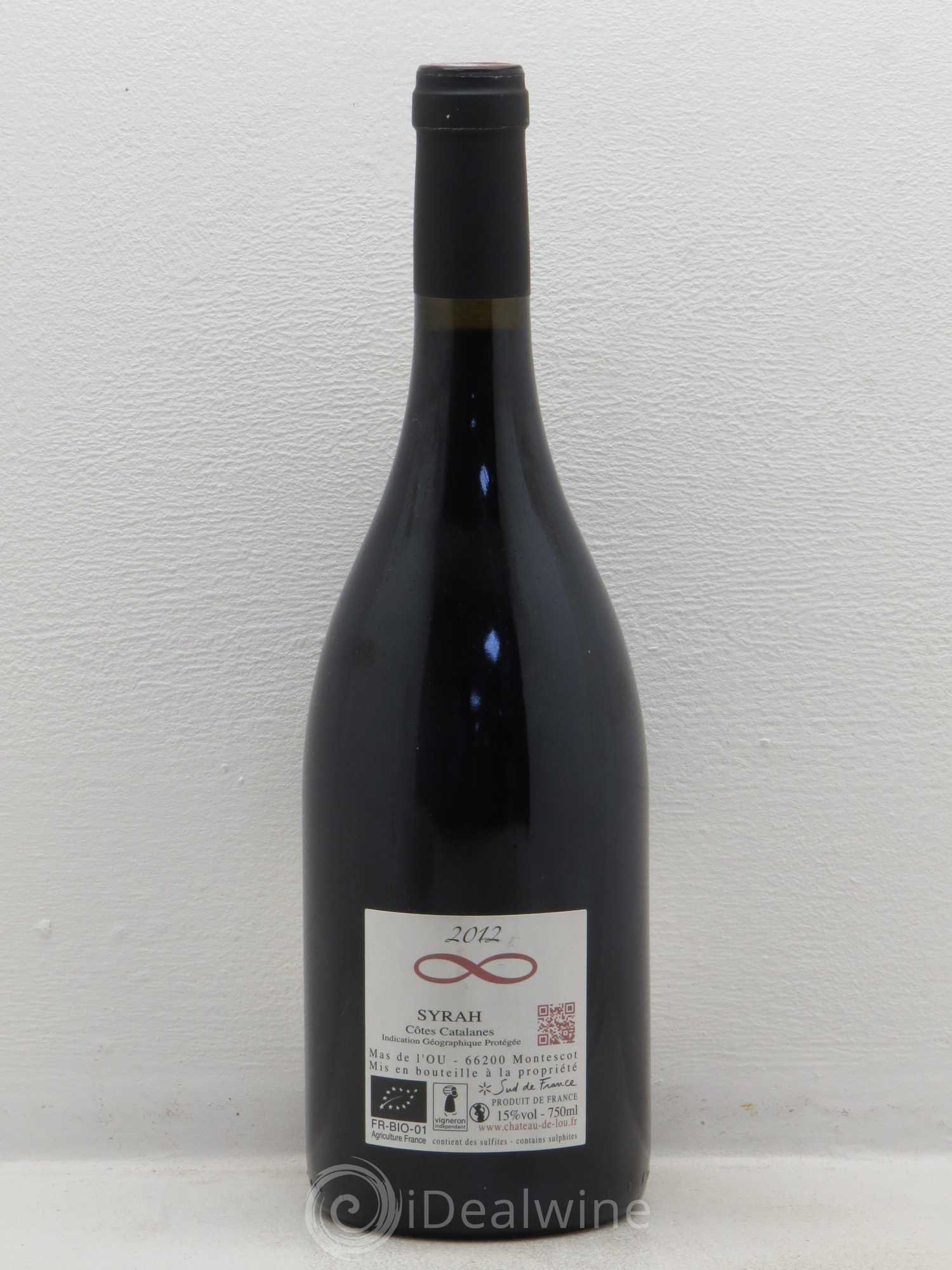 Côtes Catalanes (VDP des Côtes Catalanes) Infiniment... L'OU Syrah du Domaine Mas de L'OU - S. BOURRIER 2012 - Posten von 1 Flasche - 1