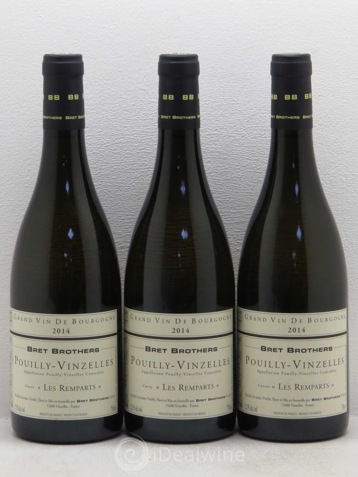 Pouilly-Vinzelles Les Remparts Bret Brothers 2014 - Posten von 3 Flaschen - 0