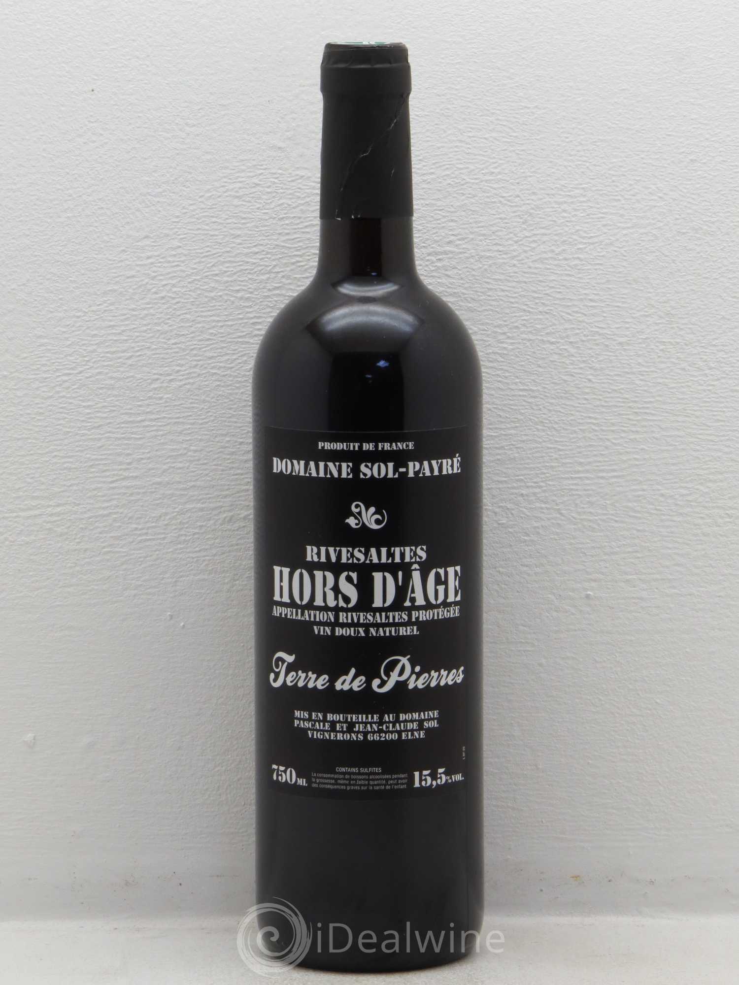 Rivesaltes Hors D'Age du Domaine SOL-PAYRE terre de pierres - Posten von 1 Flasche - 0
