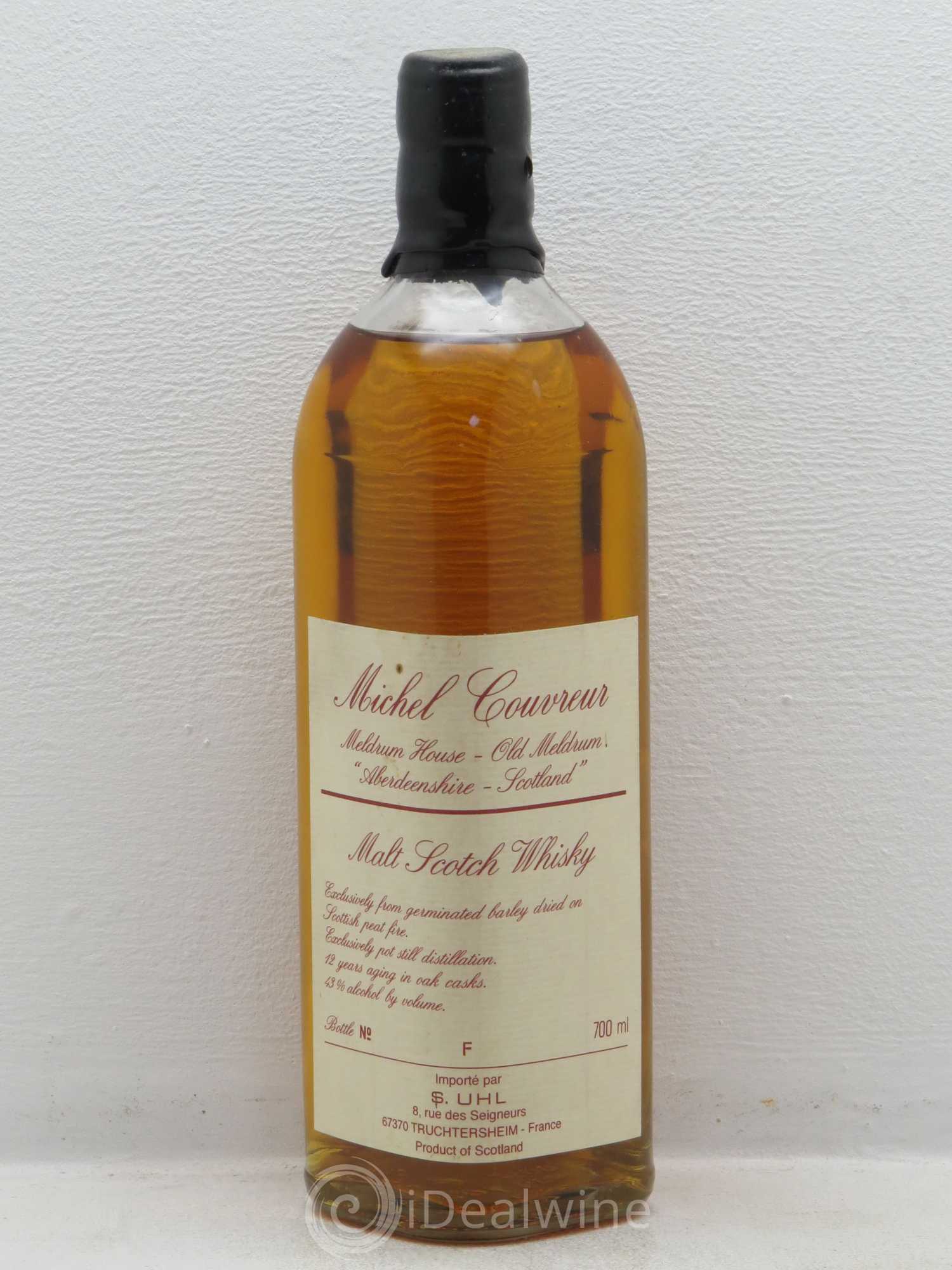 Whisky Couvreur 12 ans d'age Cire noire Aberdeenshire Oak Casks - Posten von 1 Flasche - 0