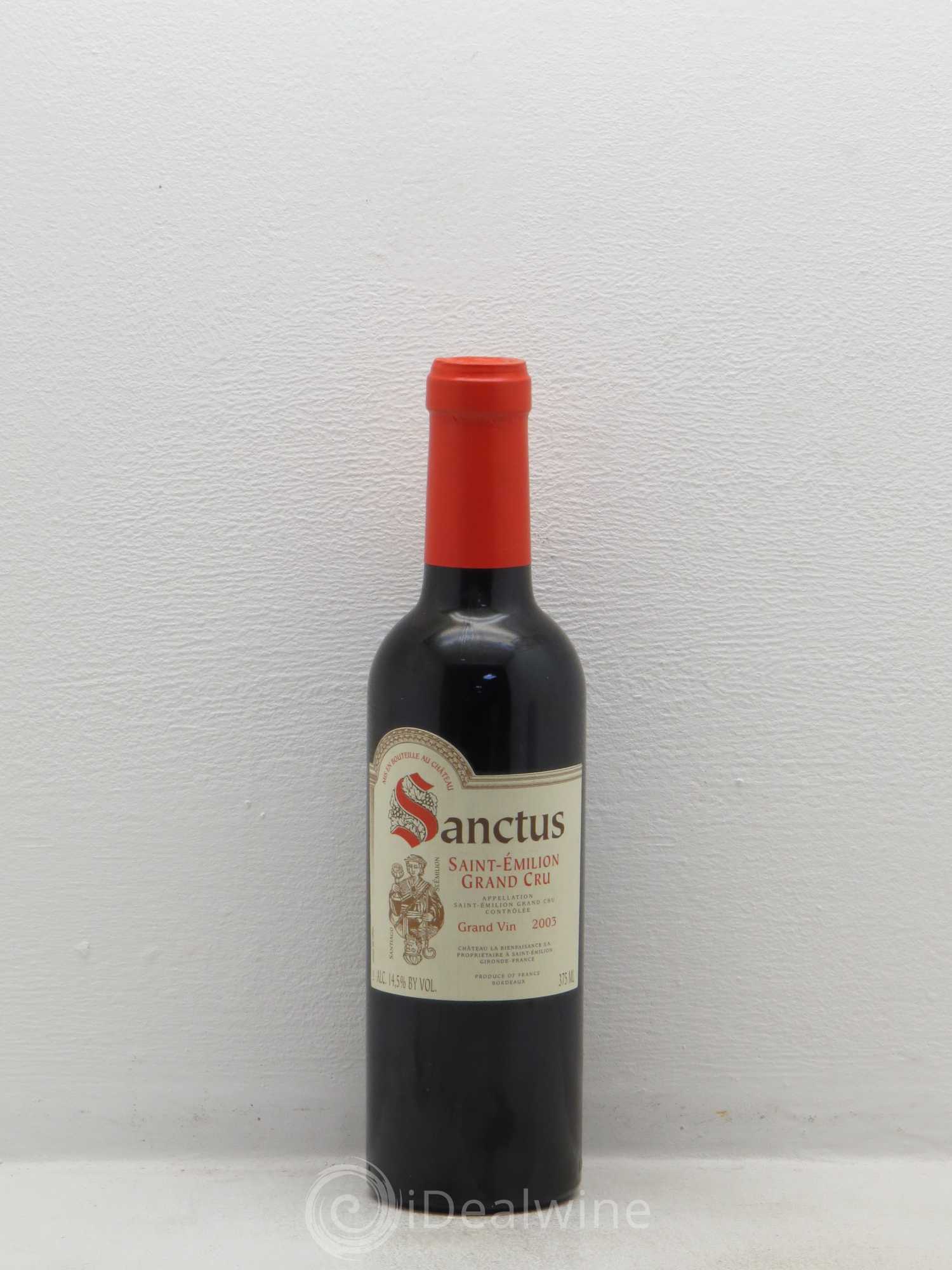 Château Sanctus 2003 - Lot de 1 demi bouteille - 0