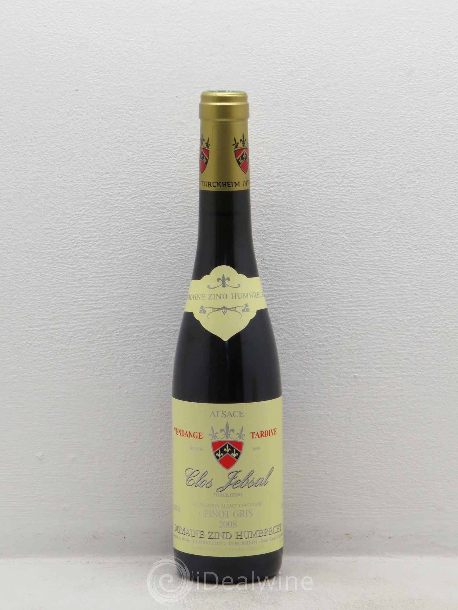 Alsace Pinot Gris Clos Jebsal Vendanges Tardives Zind-Humbrecht (Domaine) 2008 - Lotto di 1 mezza bottiglia - 0