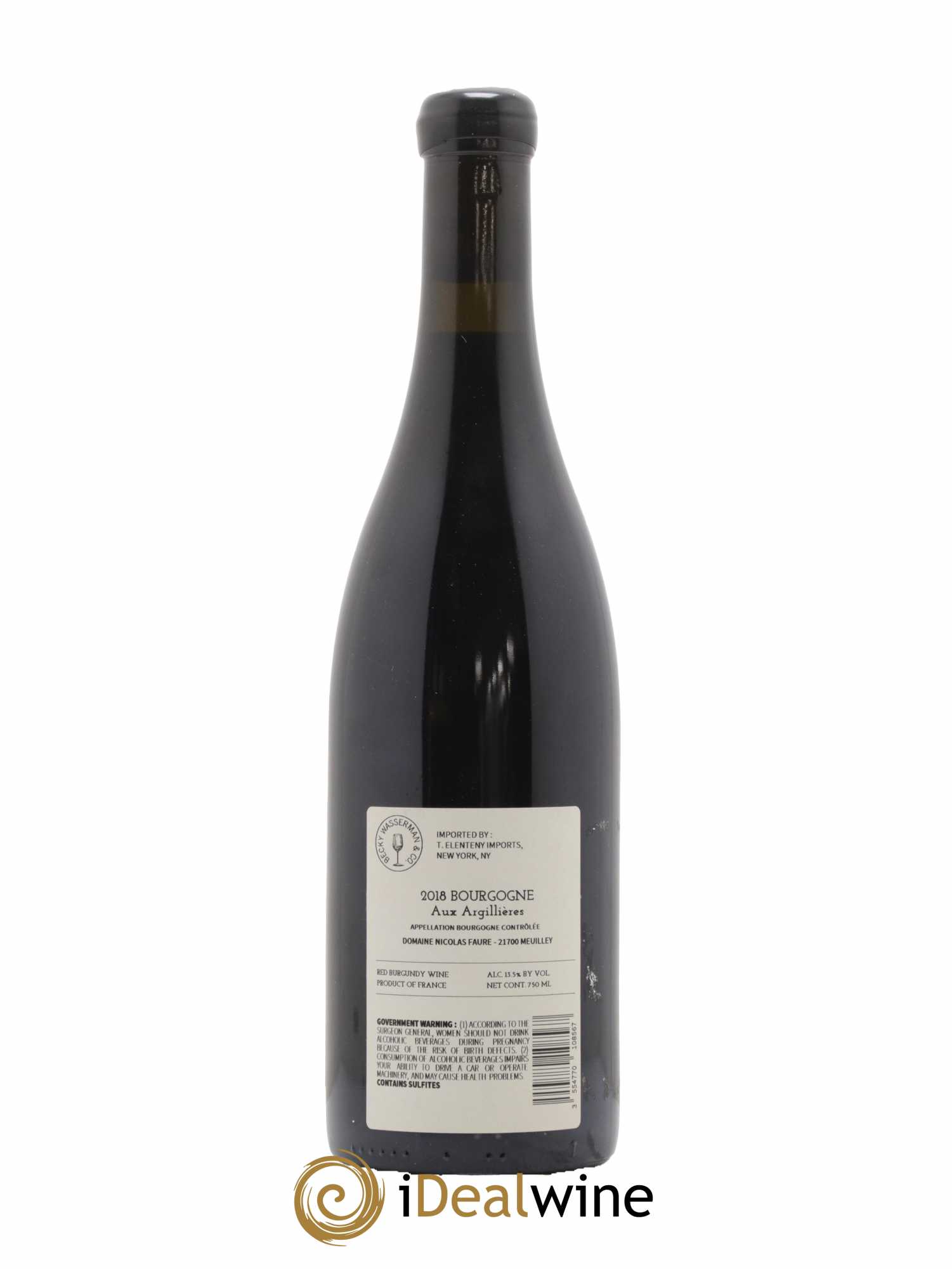 Bourgogne Aux Argillières Nicolas Faure 2018 - Lot de 1 bouteille - 1