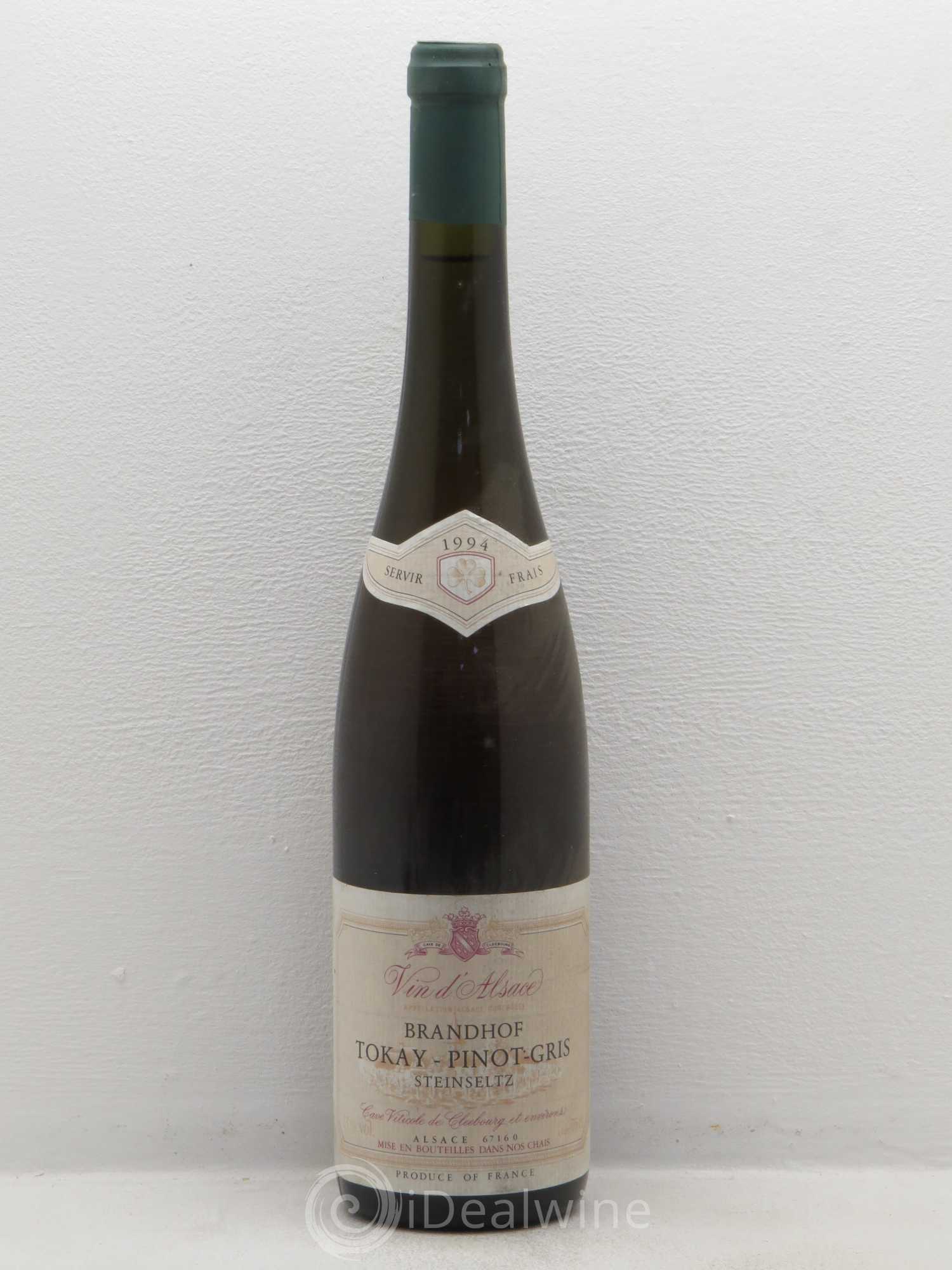 Pinot Gris Brandhof Cave De Cleebourg Steinseltz 1994 - Posten von 1 Flasche - 0