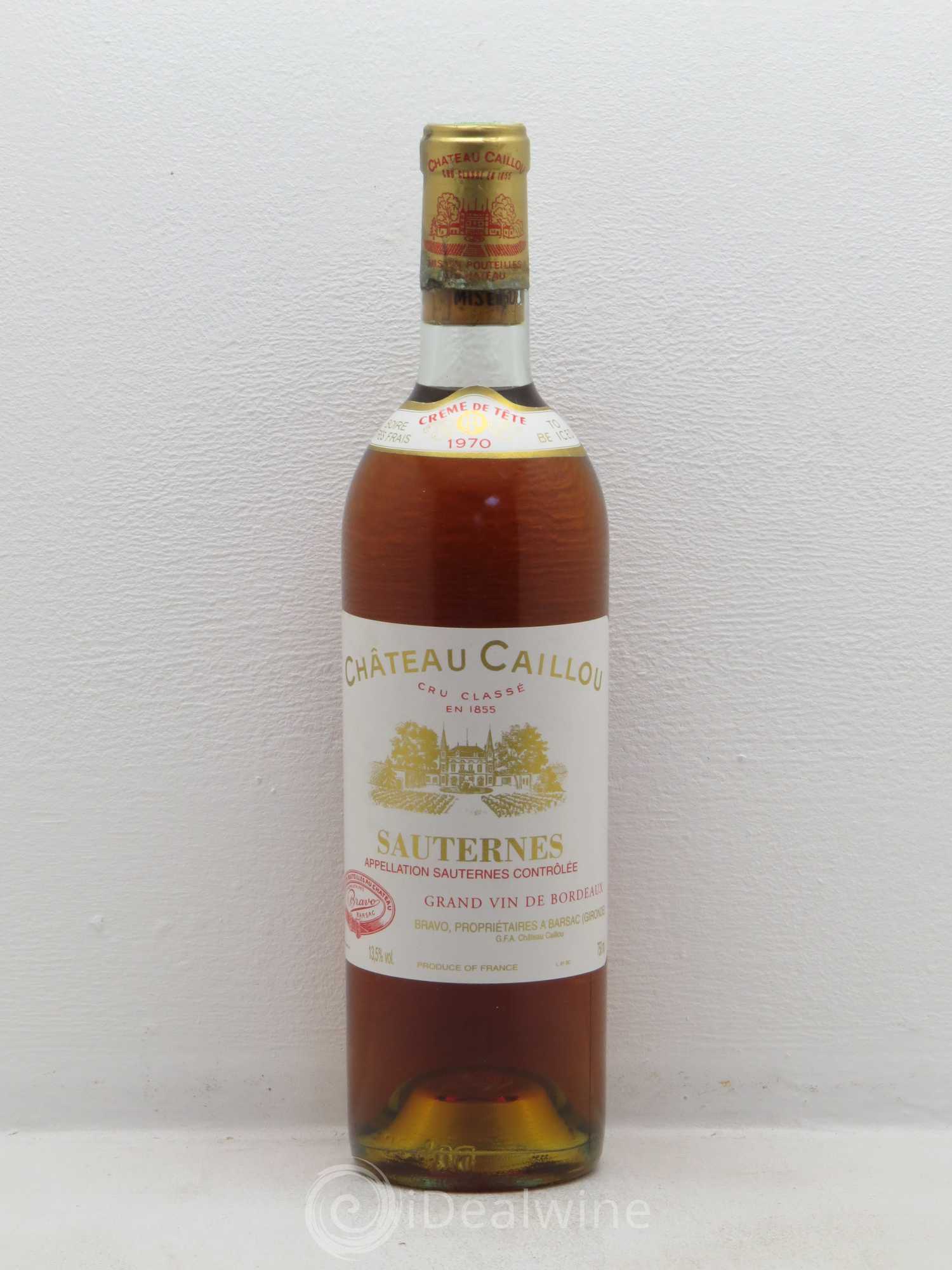 Château Caillou - Crème de Tête 2ème Grand Cru Classé 1970 - Lotto di 1 bottiglia - 0