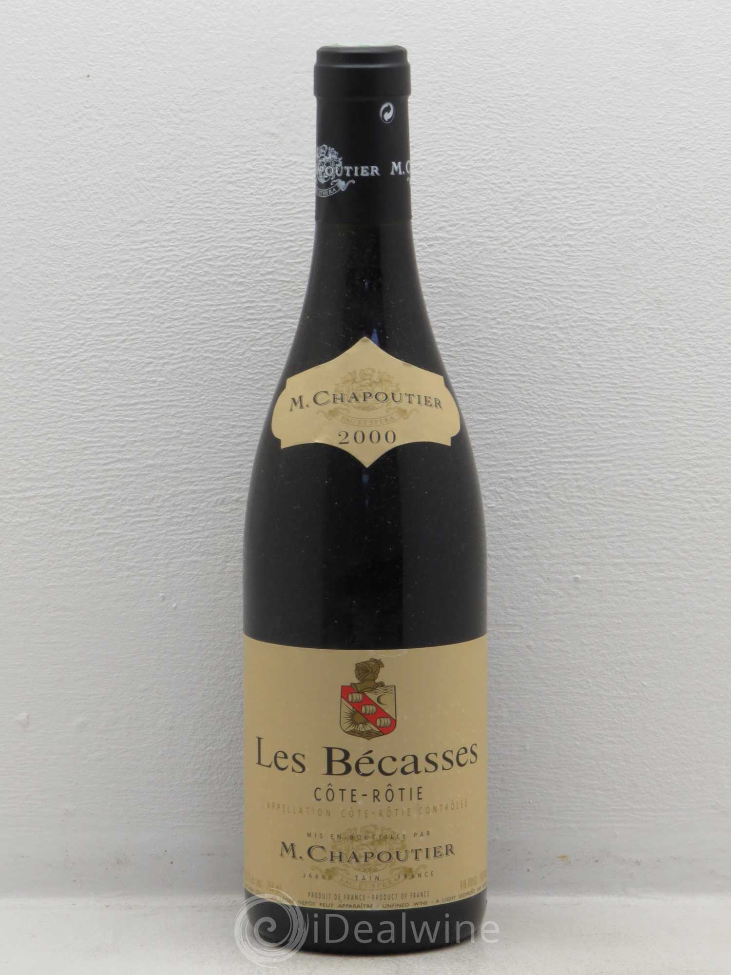 Côte-Rôtie Les Bécasses Chapoutier 2000 - Lot de 1 bouteille - 0