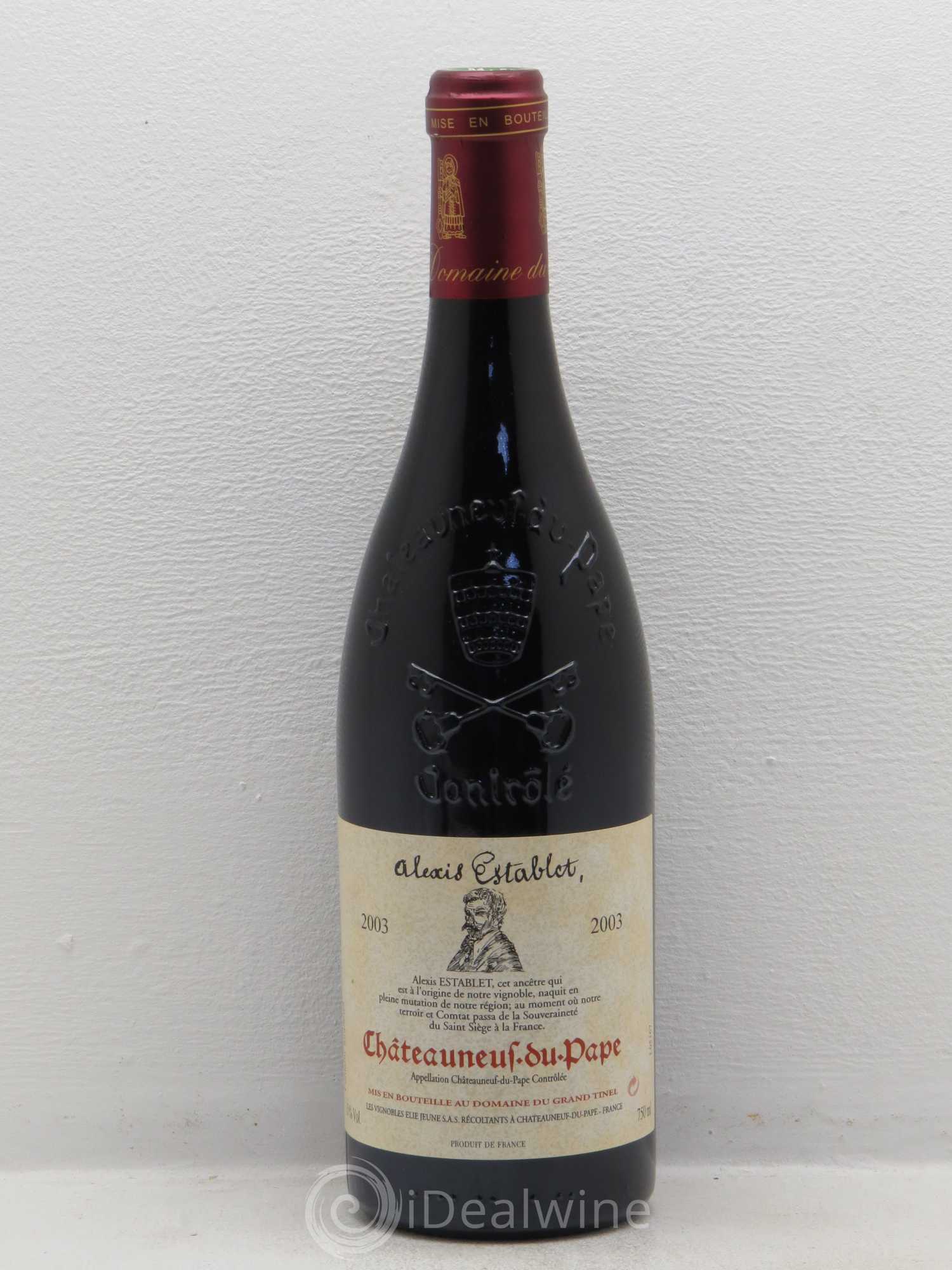 Châteauneuf-du-Pape Alexis Establet Domaine Grand Tinel 2003 - Posten von 1 Flasche - 0