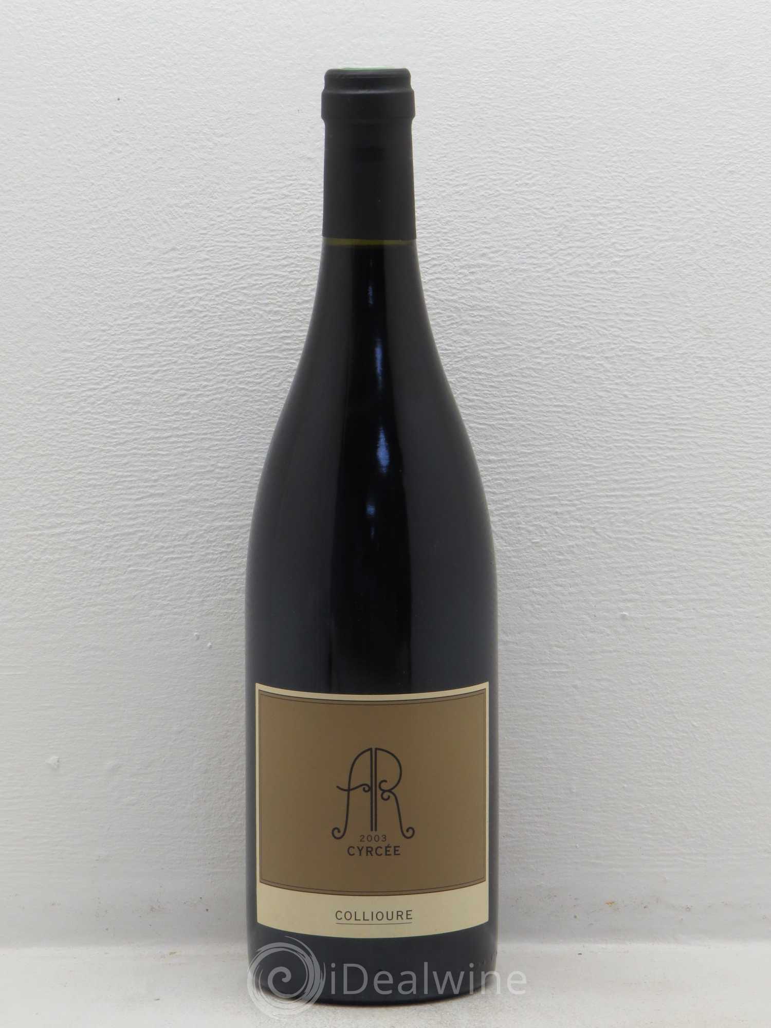Collioure Cyrcée Cave de l'Abbé Rous 2003 - Lot de 1 bouteille - 0