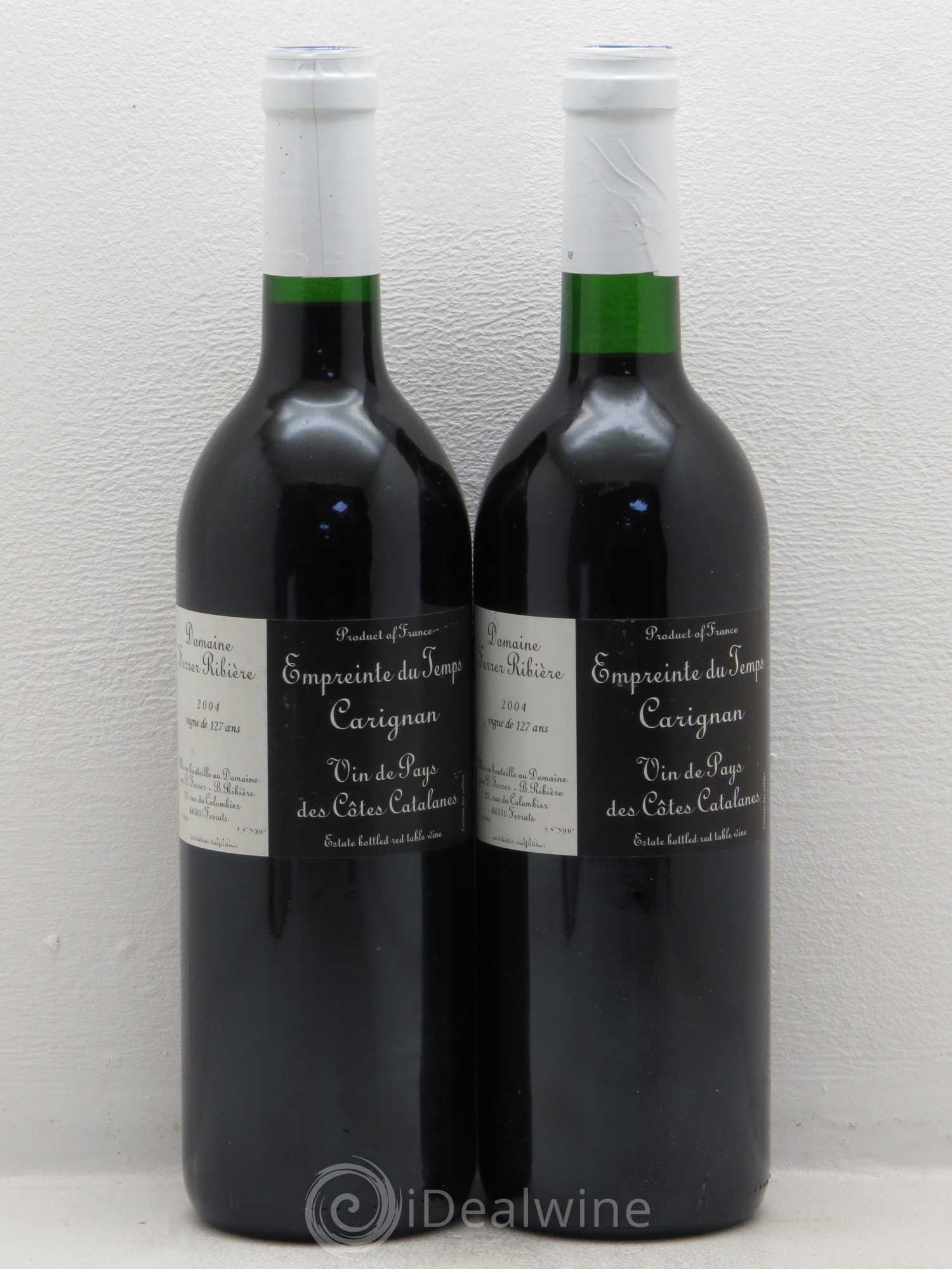 Côtes Catalanes (VDP des Côtes Catalanes) Empreinte du temps Carignan Domaine Ferrer-Ribière 2004 - Posten von 2 Flaschen - 0