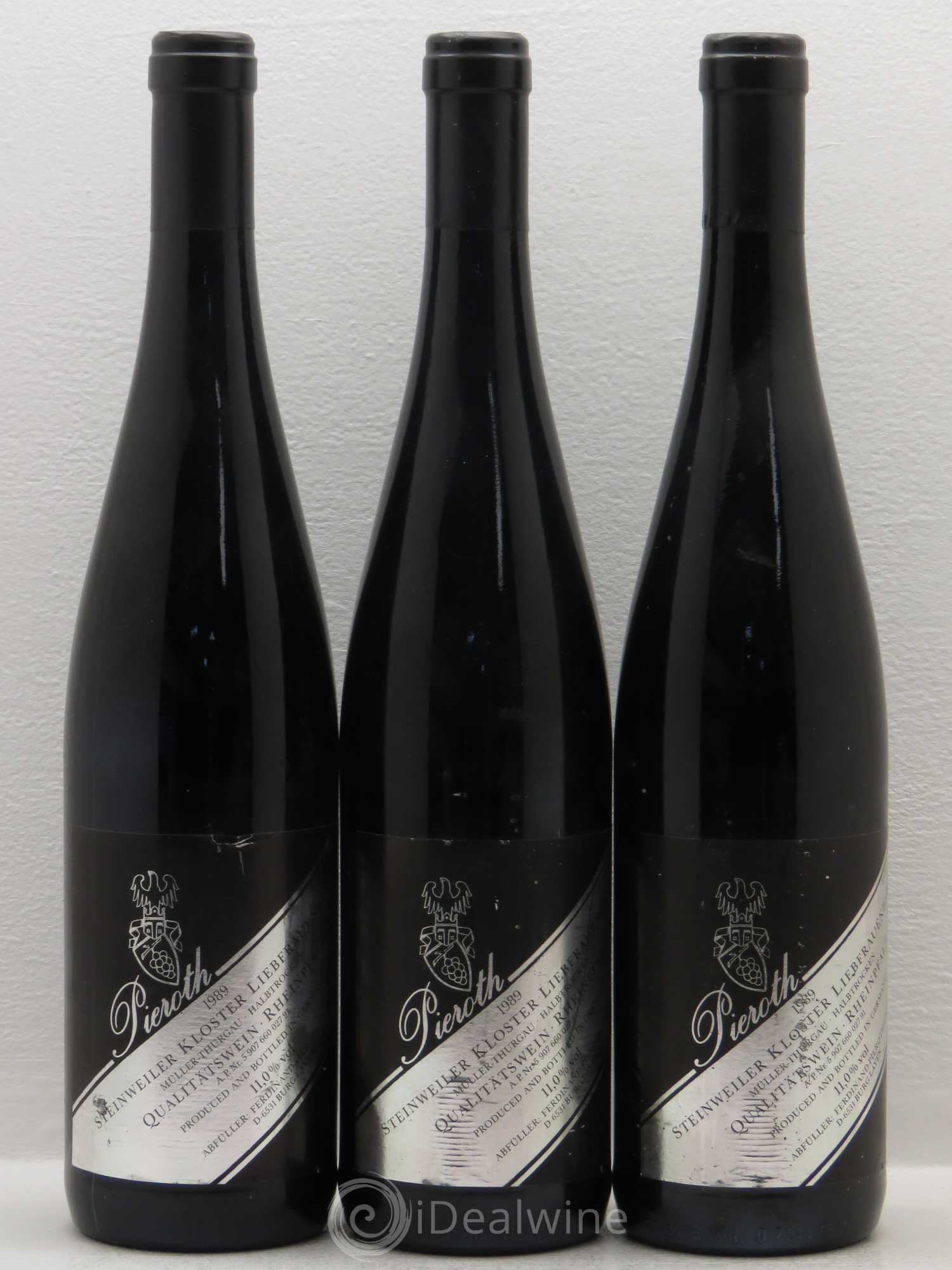 Allemagne Mosel-Saar Steinweiler Kloster Liebfrauenberg Pieroth. Qualitaswein Rheinpfalz 1989 - Posten von 6 Flaschen - 2