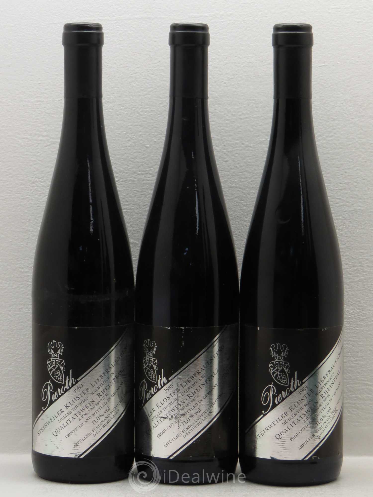 Allemagne Mosel-Saar Steinweiler Kloster Liebfrauenberg Pieroth. Qualitaswein Rheinpfalz (sans prix de réserve) 1989 - Posten von 5 Flaschen - 1