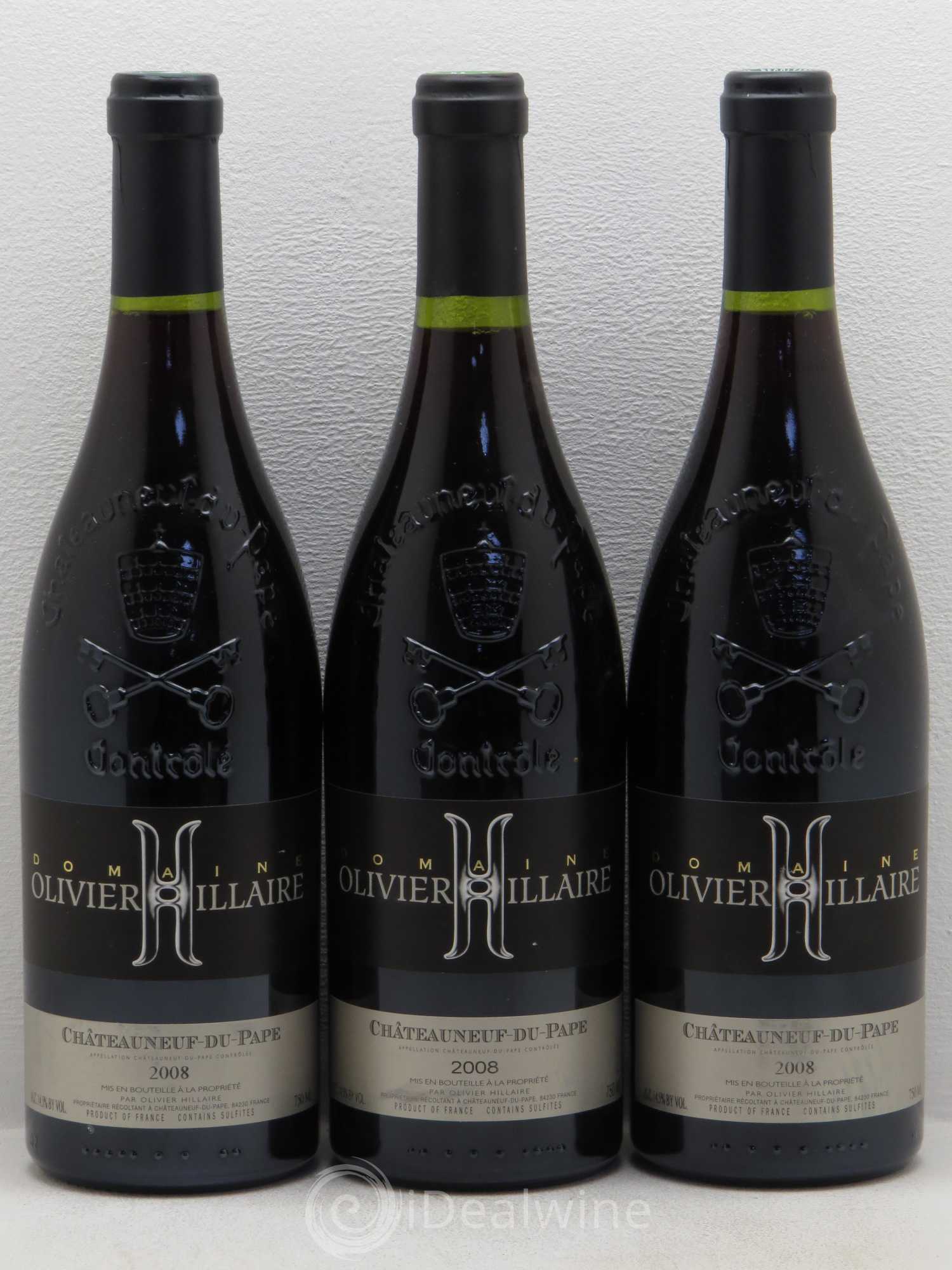 Châteauneuf-du-Pape Olivier Hillaire 2008 - Posten von 3 Flaschen - 0