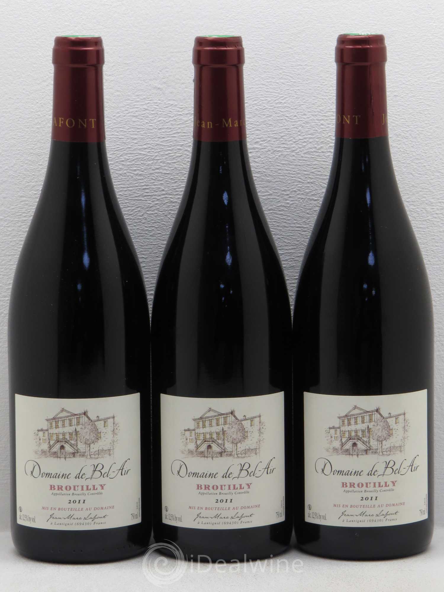 Brouilly Domaine de Bel Air (sans prix de réserve) 2011 - Posten von 6 Flaschen - 2