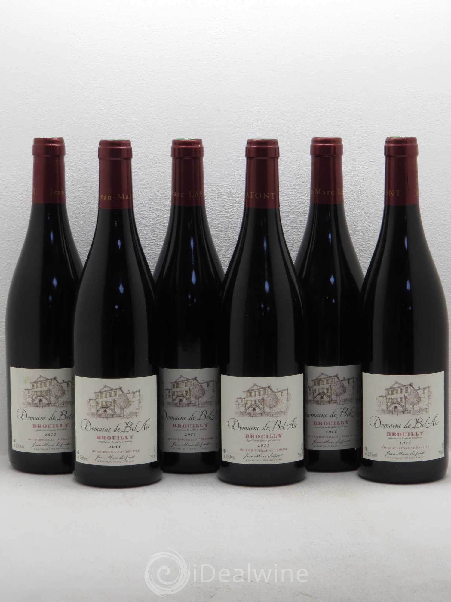 Brouilly Domaine de Bel Air (sans prix de réserve) 2011 - Posten von 6 Flaschen - 0