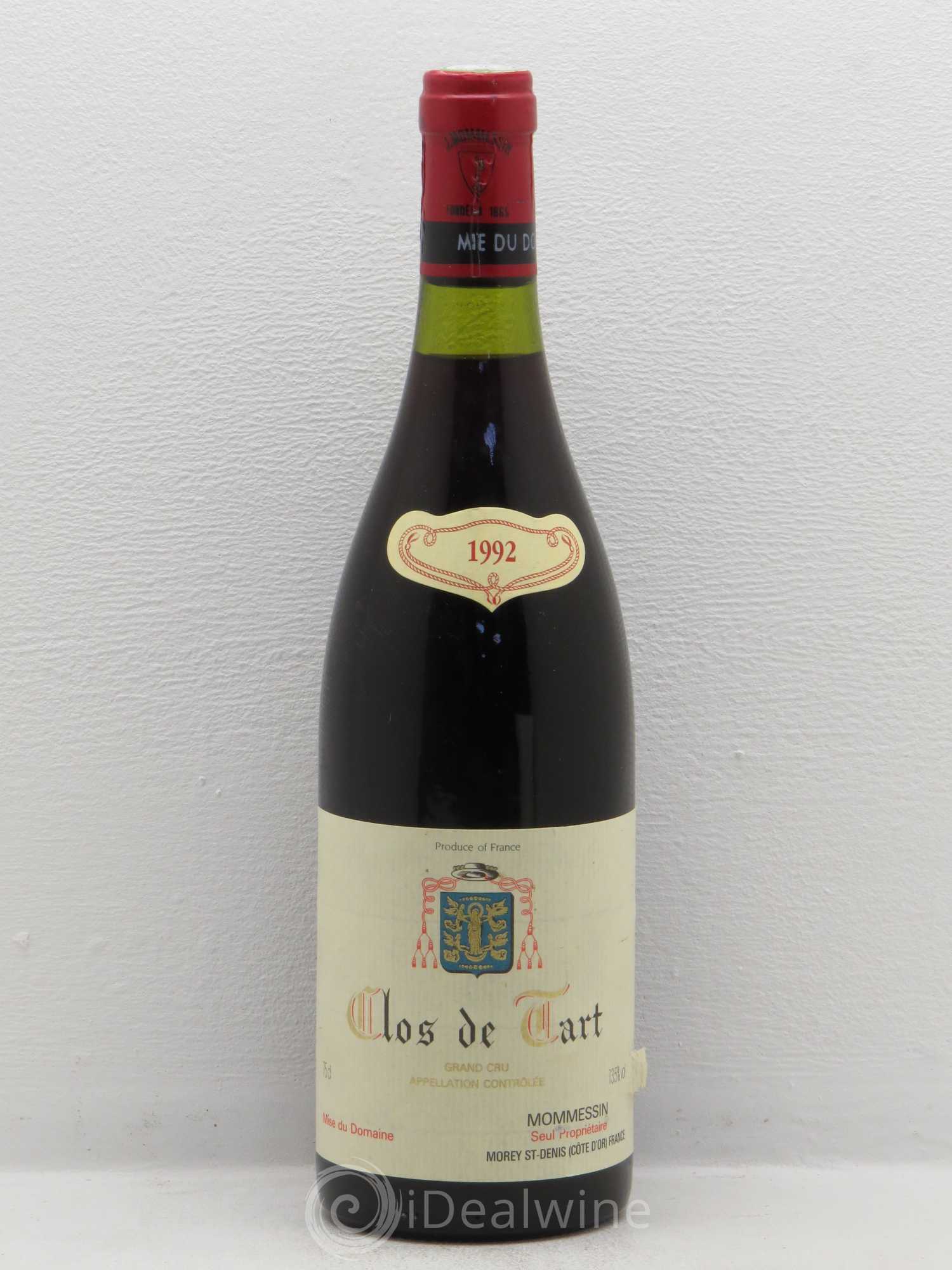 Clos de Tart Grand Cru Clos de Tart 1992 - Lot de 1 bouteille - 0