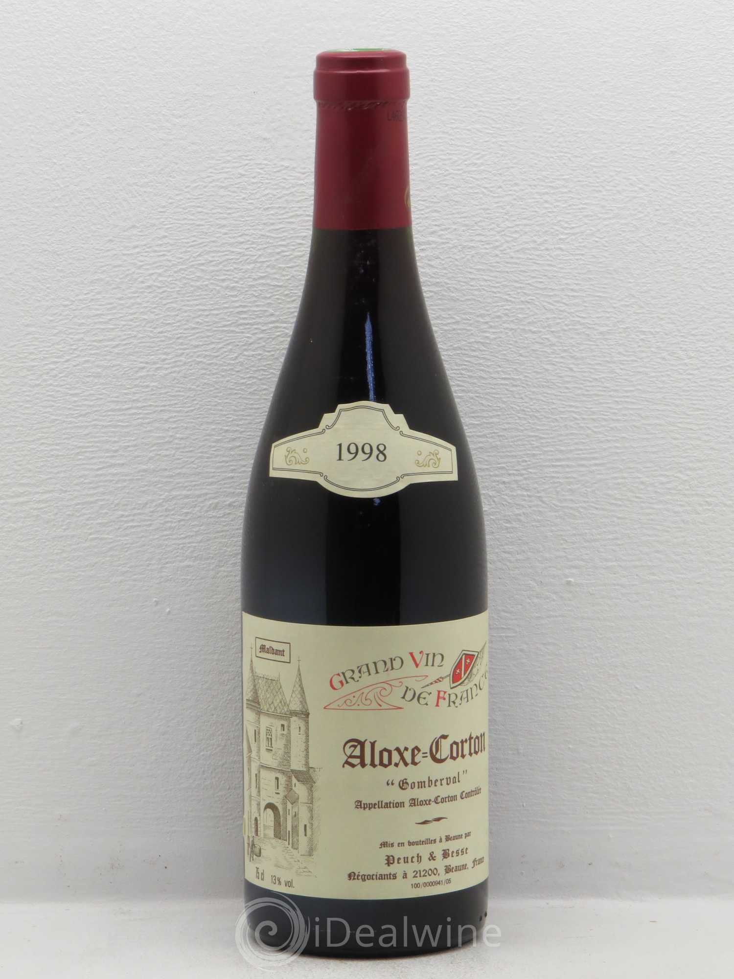 Aloxe-Corton Gomberval Peuch & Besse 1998 - Posten von 1 Flasche - 0