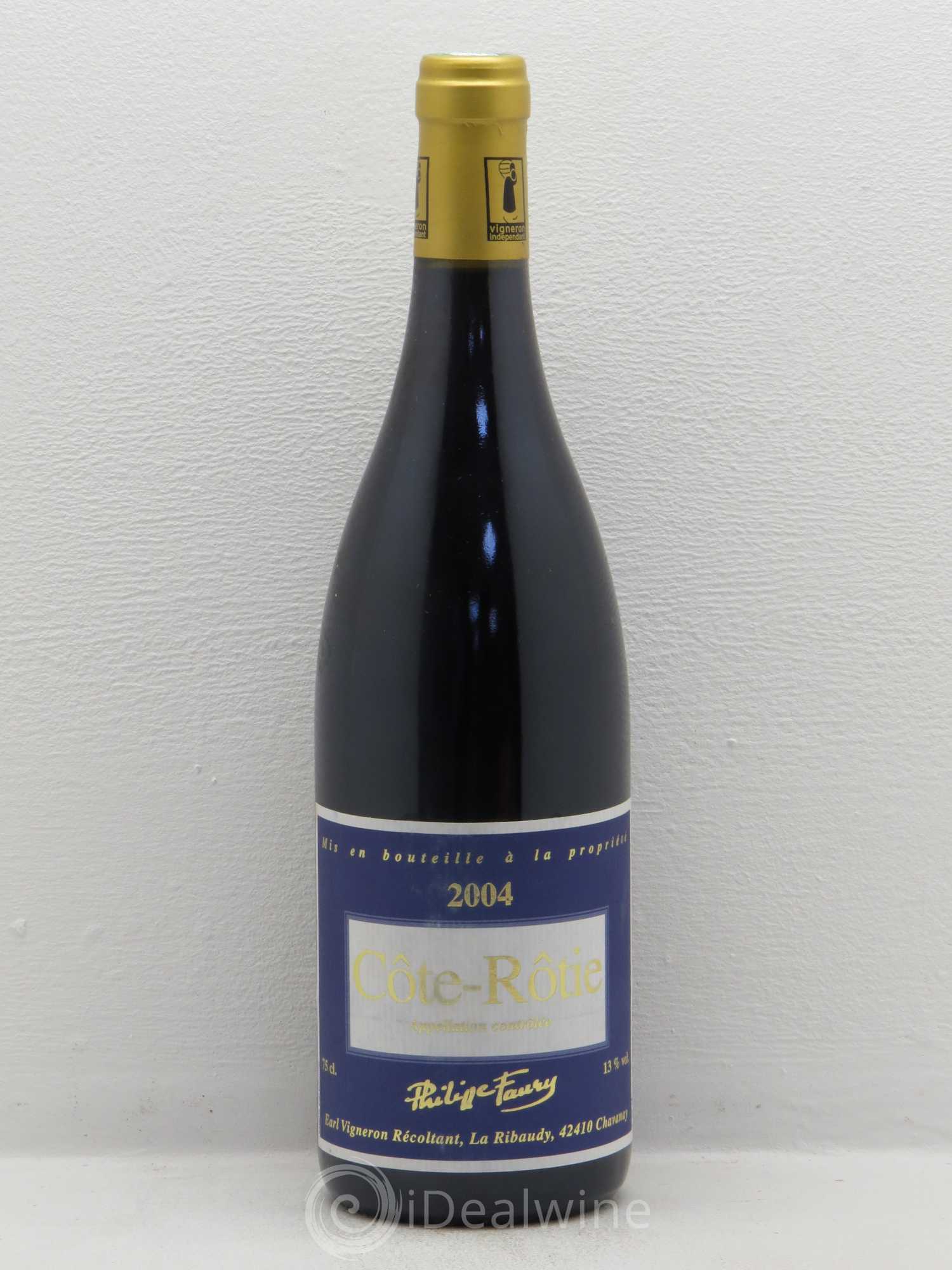 Côte-Rôtie Philippe Faury 2004 - Lot de 1 bouteille - 0