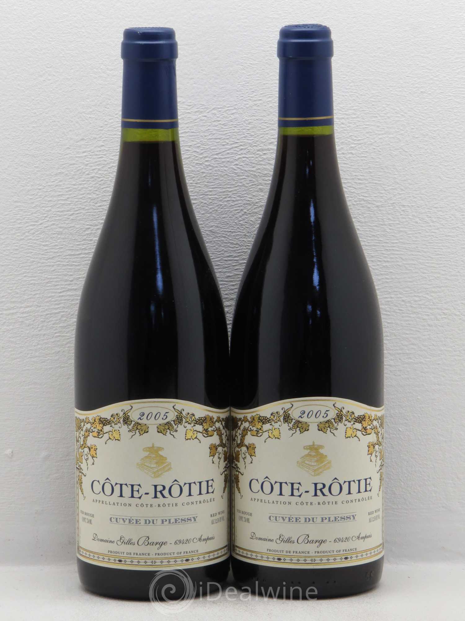 Côte-Rôtie Cuvée Du Plessy Domaine Gilles Barge 2005 - Posten von 2 Flaschen - 0