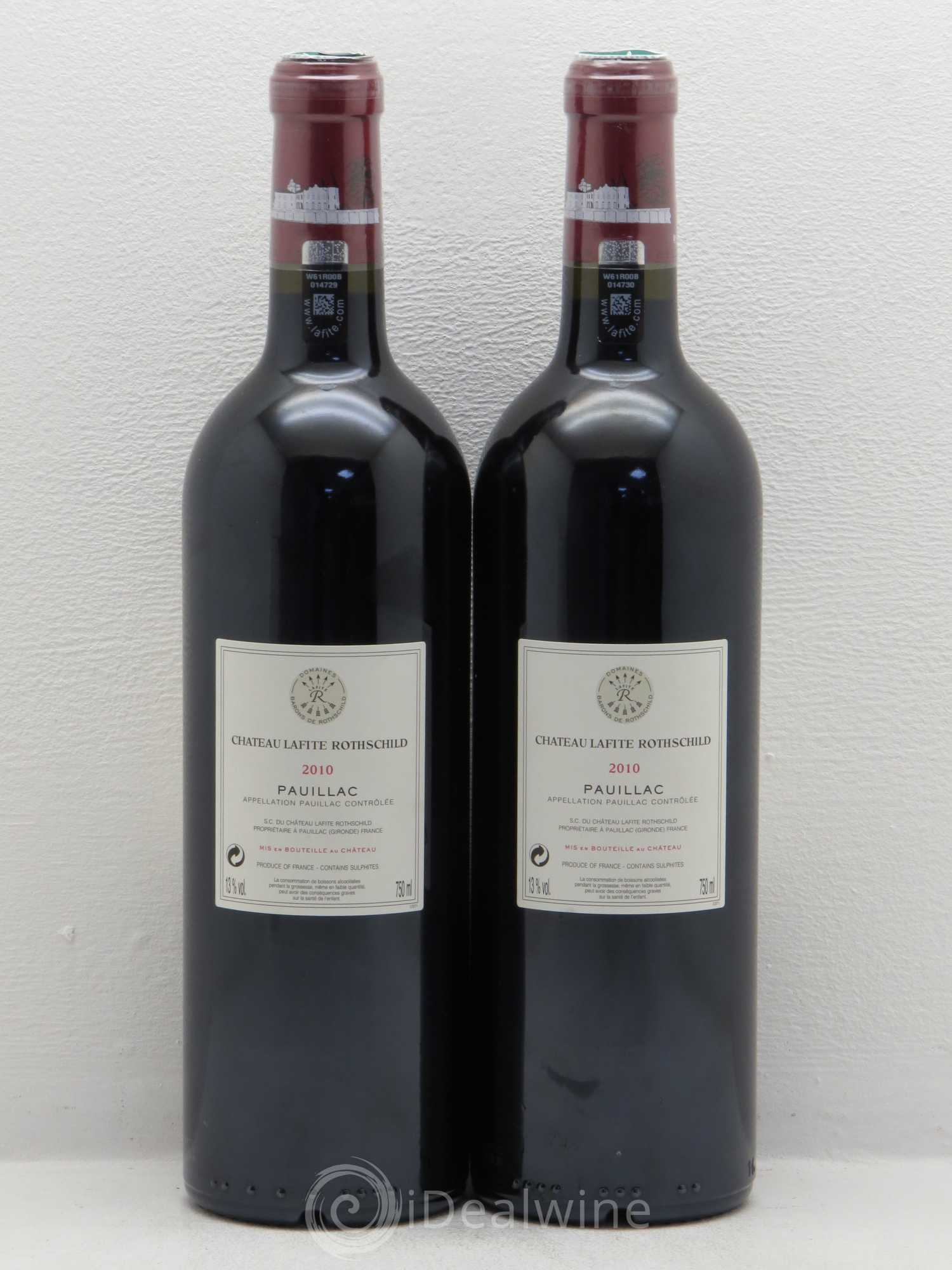 Château Lafite Rothschild 1er Grand Cru Classé 2010 - Lot de 2 bouteilles - 1
